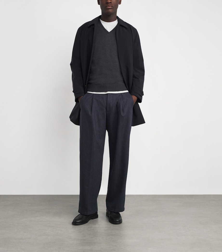 Pinstripe Kay Tailored Trousers NAVY STRIPE Image 2