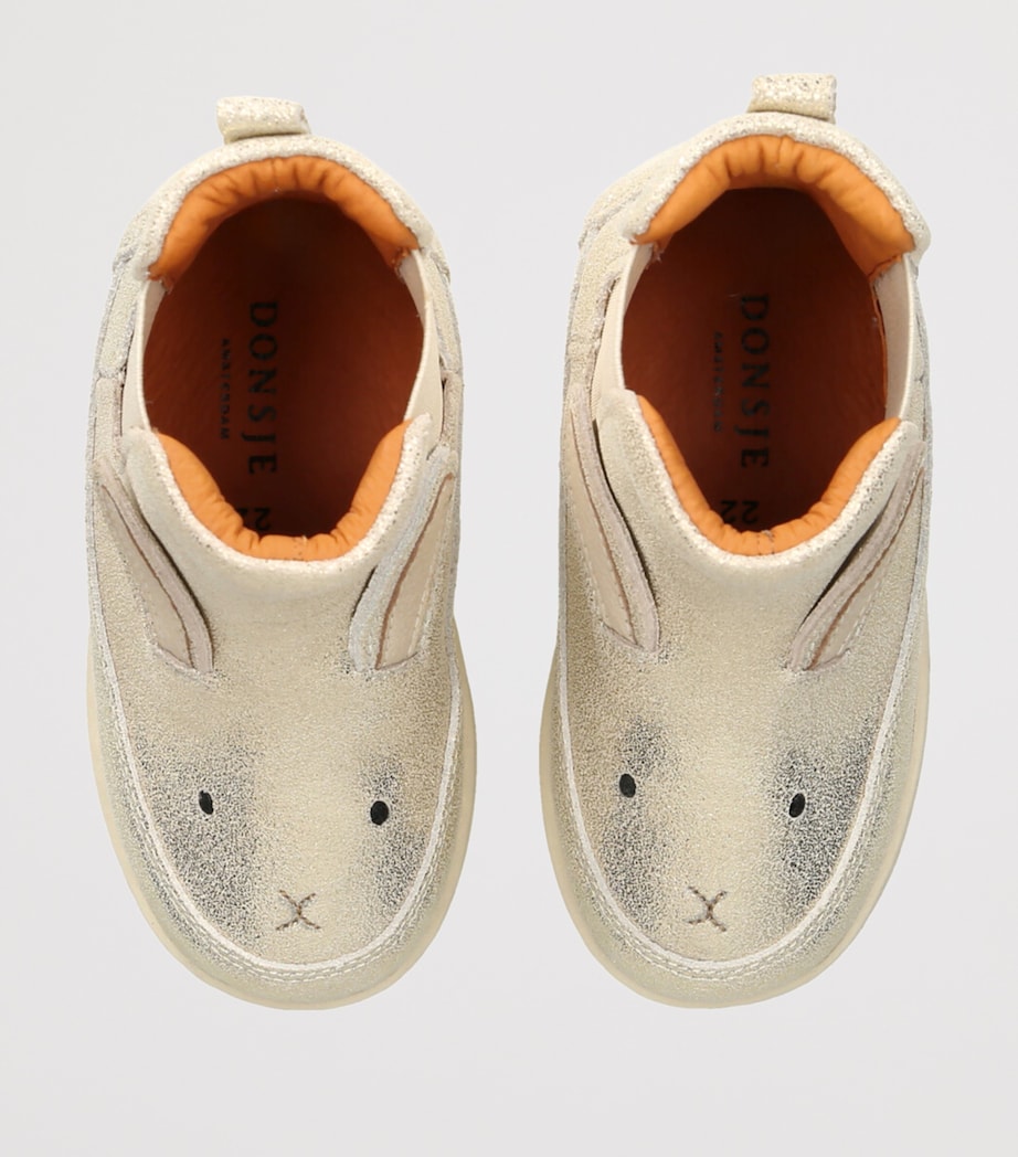 Leather Kheera Bunny Boots SILVER Image 4