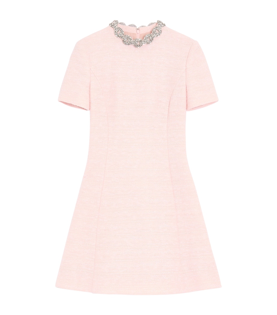 Valentino Womens Tweed Embellished Mini Dress Image 1