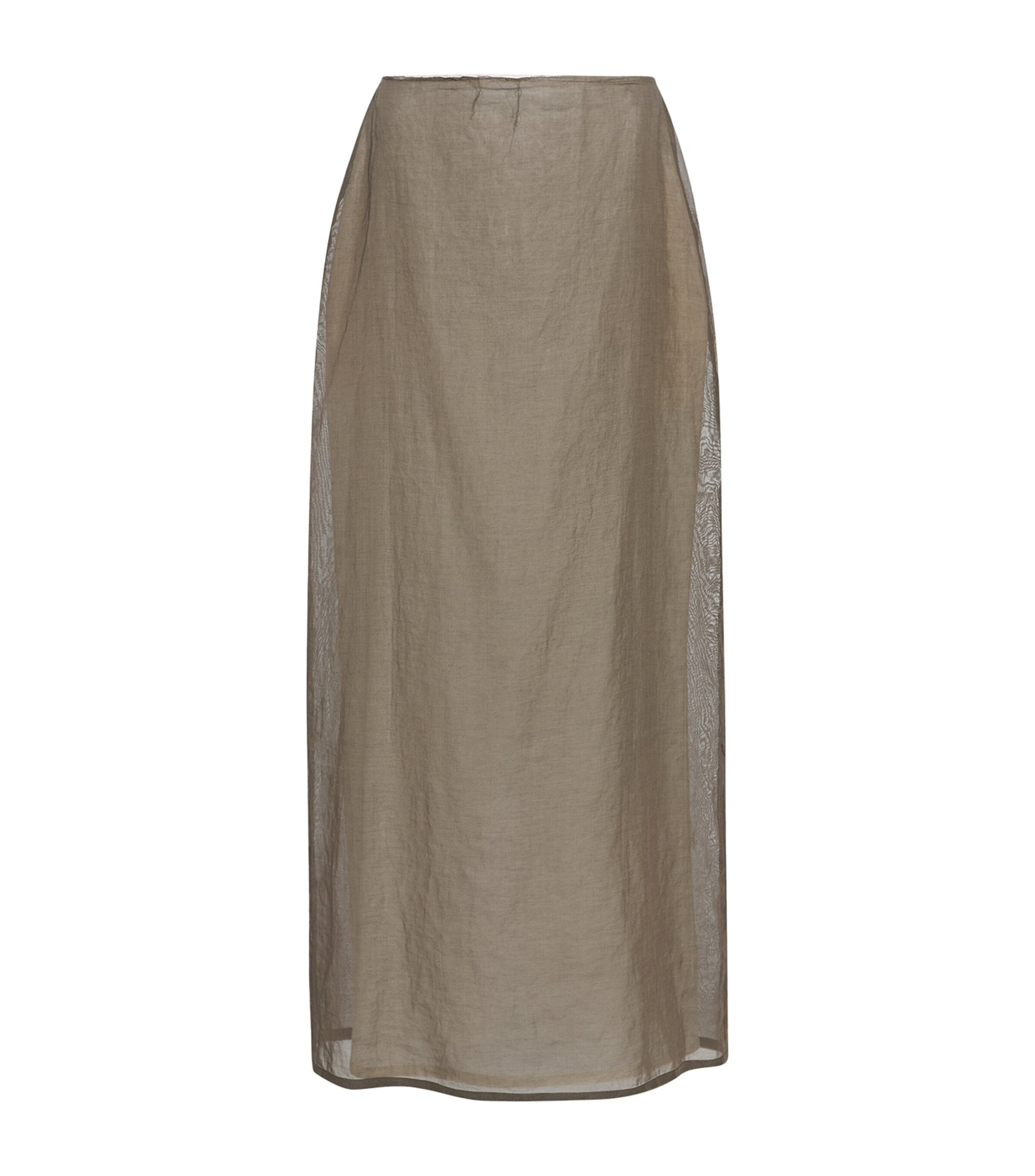 The Row Womens Zaira Raw-Hem Maxi Skirt Brown Image 1