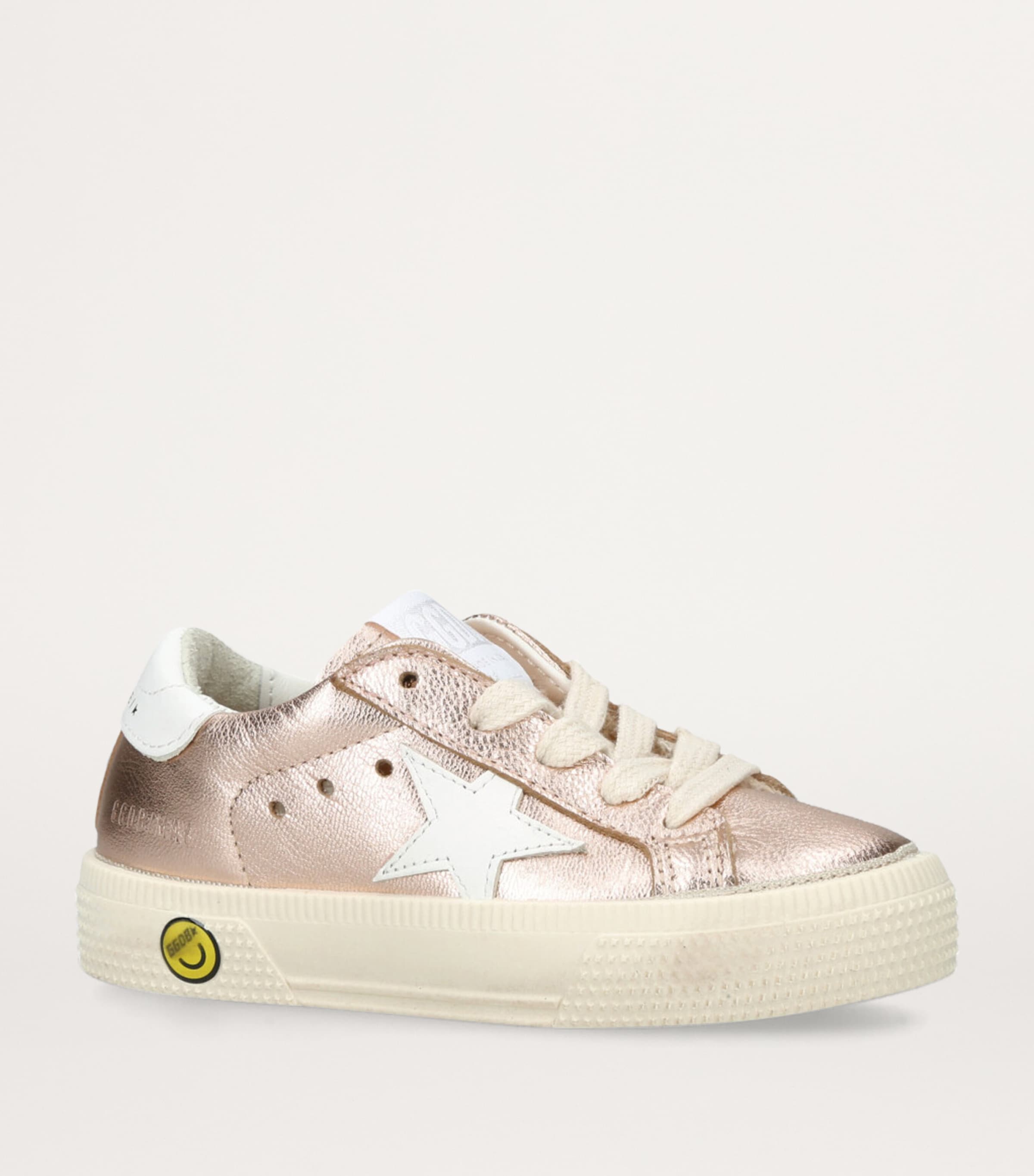 Golden Goose Leather Metallic May Sneakers Bronze Image 3