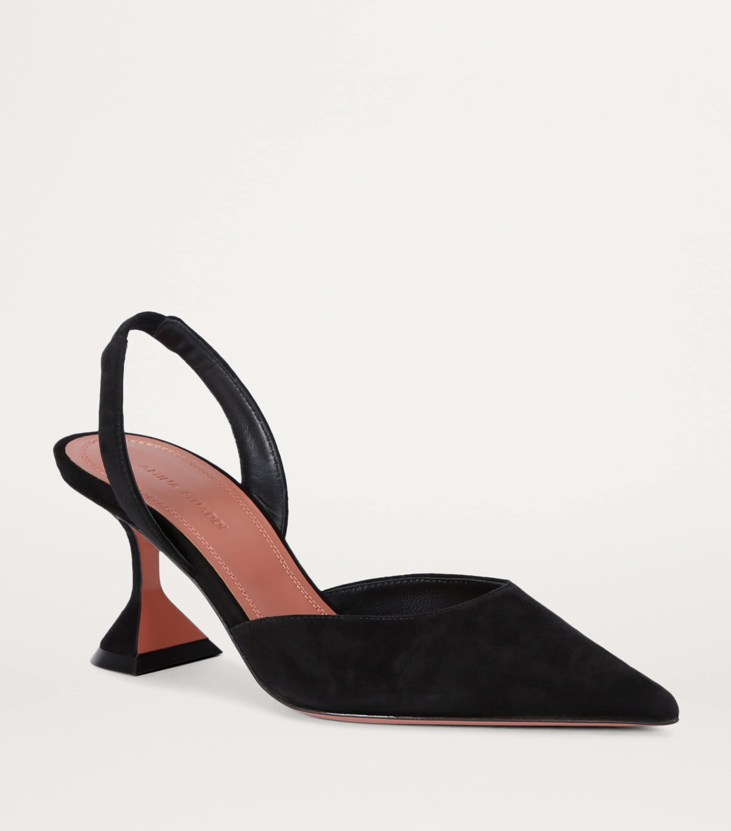 Suede Holli Slingback Pumps 70 BLACK Image 3