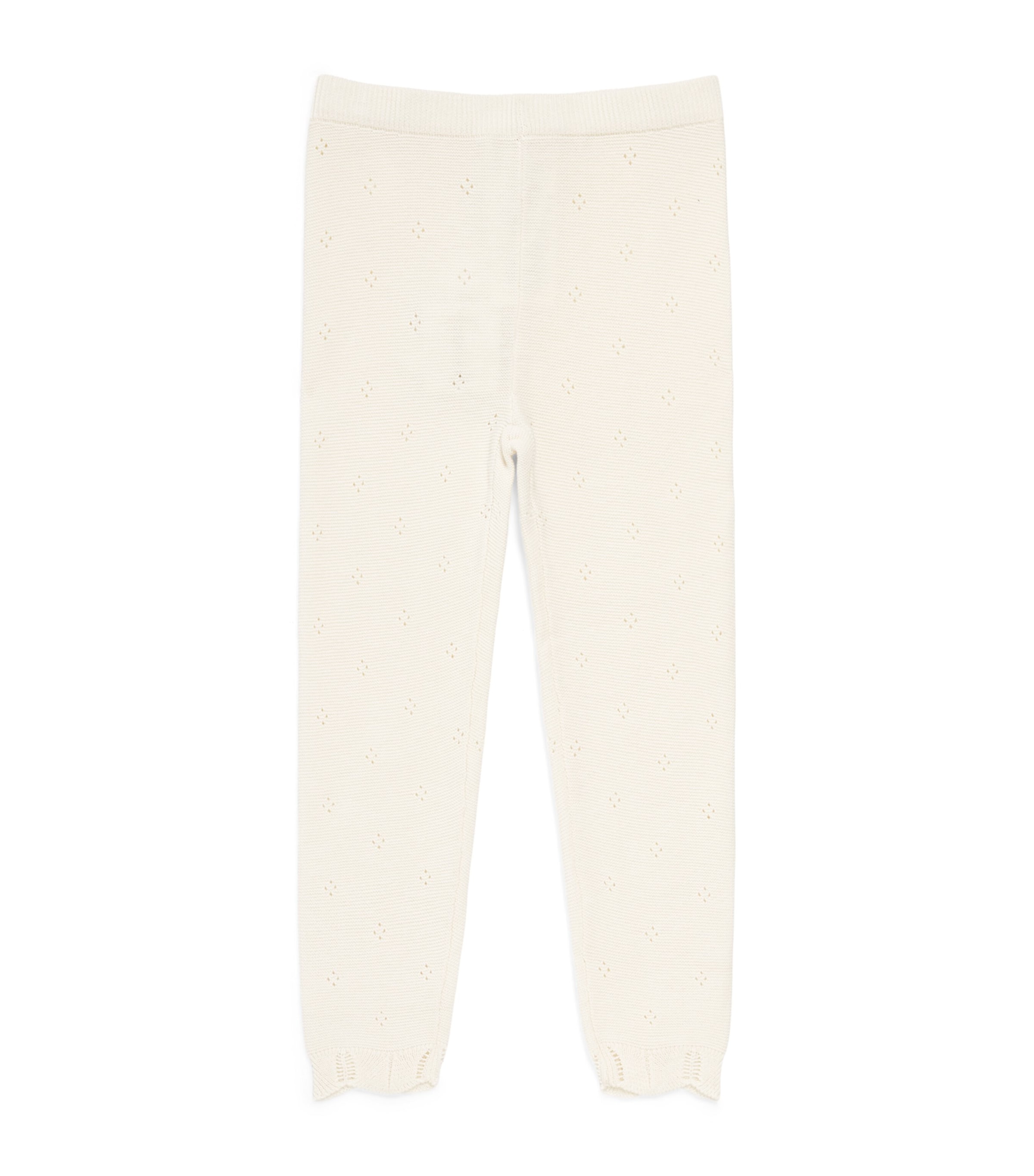 Louise Misha Pointelle Manou Leggings (4-10 Years) Cream Image 1