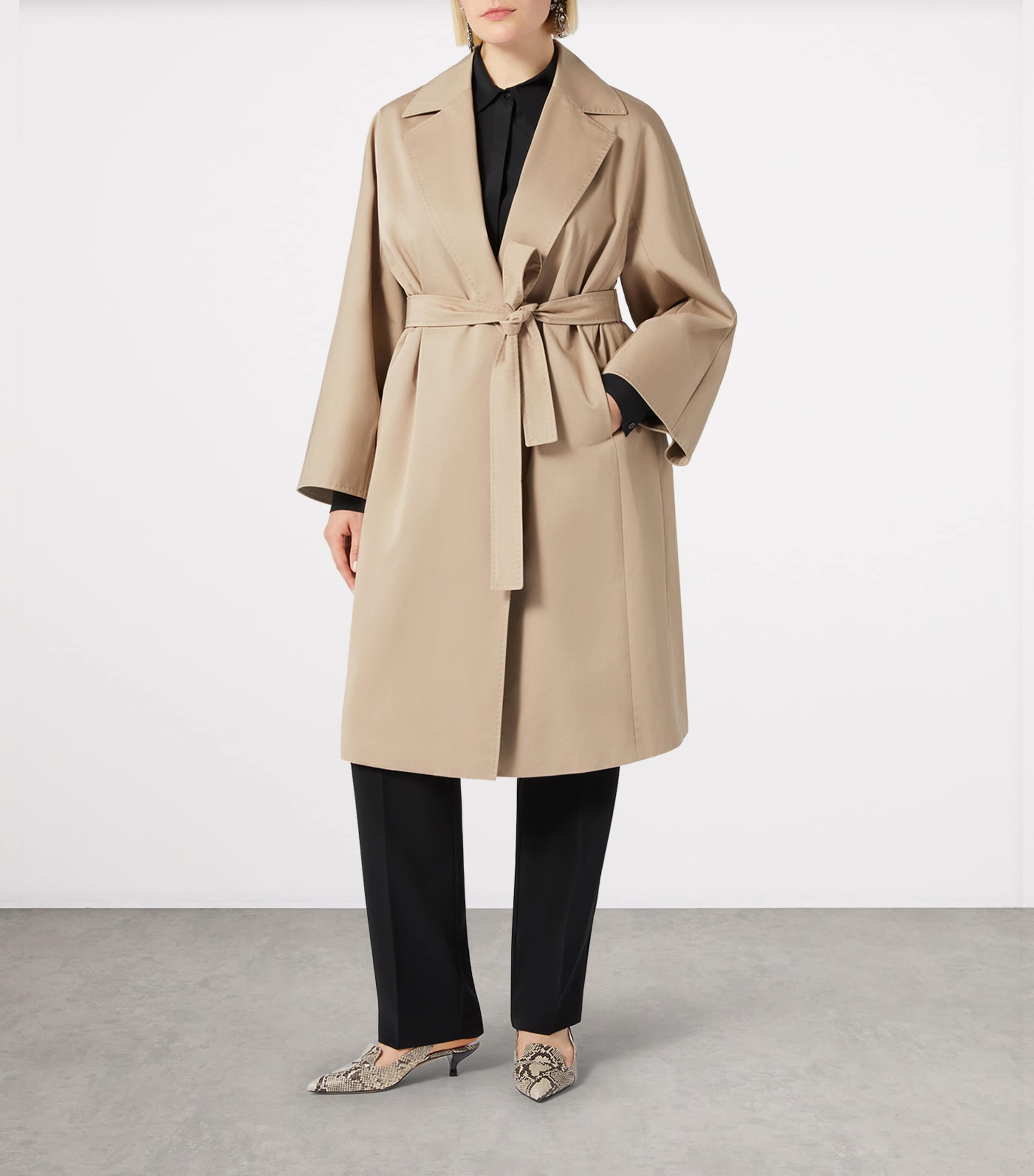 Marina Rinaldi Brown Cotton Ulzio Trench Coat Harrods AE