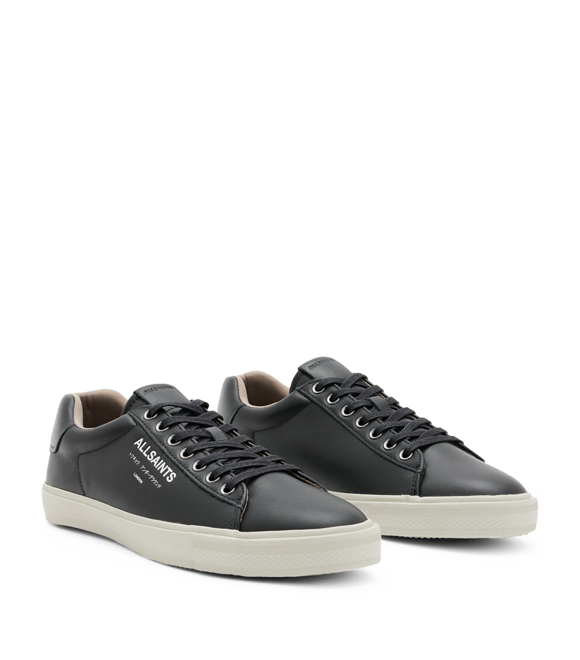 Leather Underground Low-Top Sneakers BLACK Image 3