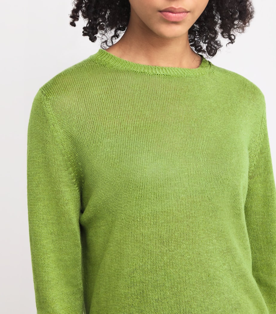 Linen Sweater GREEN Image 6