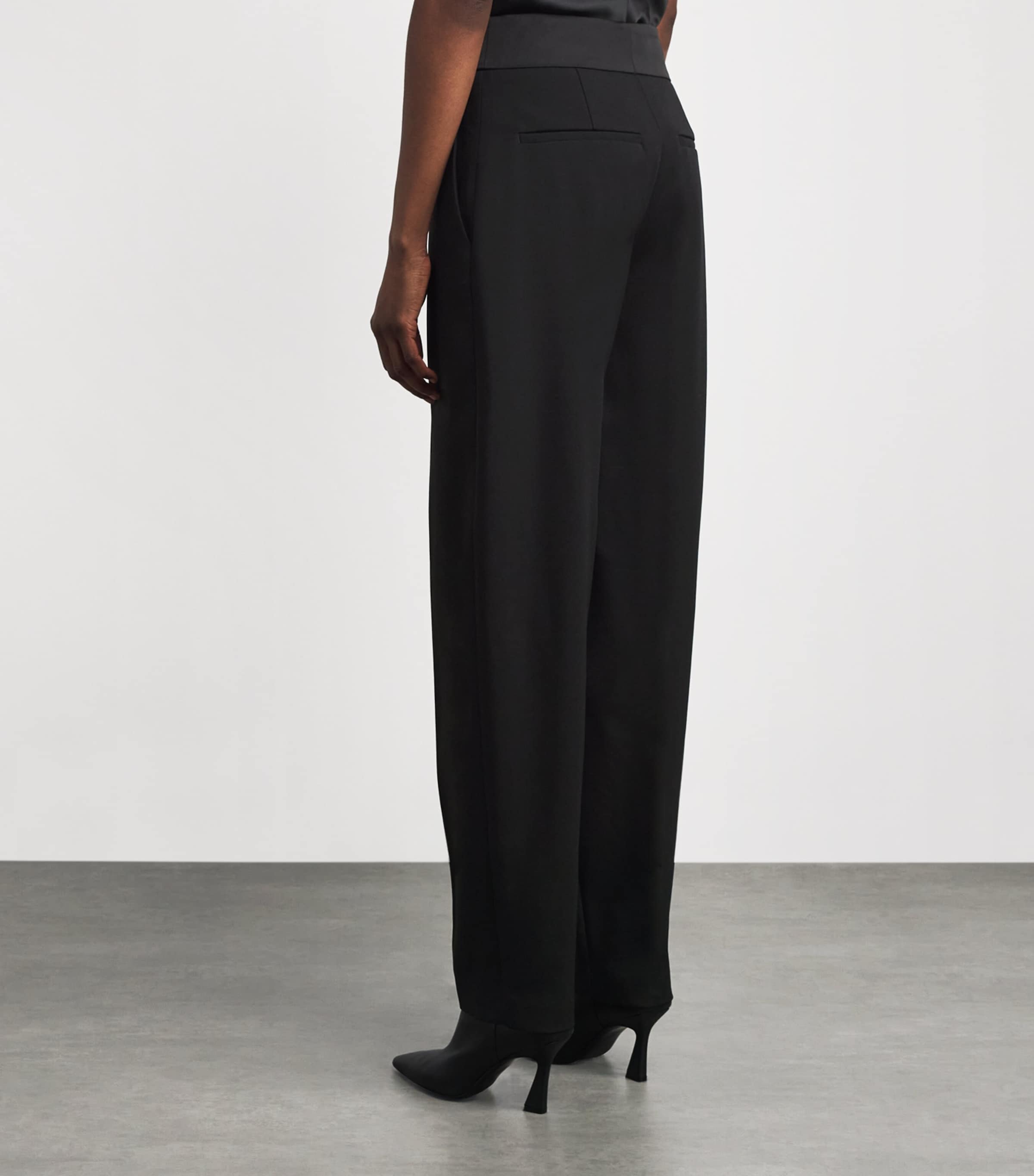 Crepe Aix Tailored Trousers BLACK Image 4