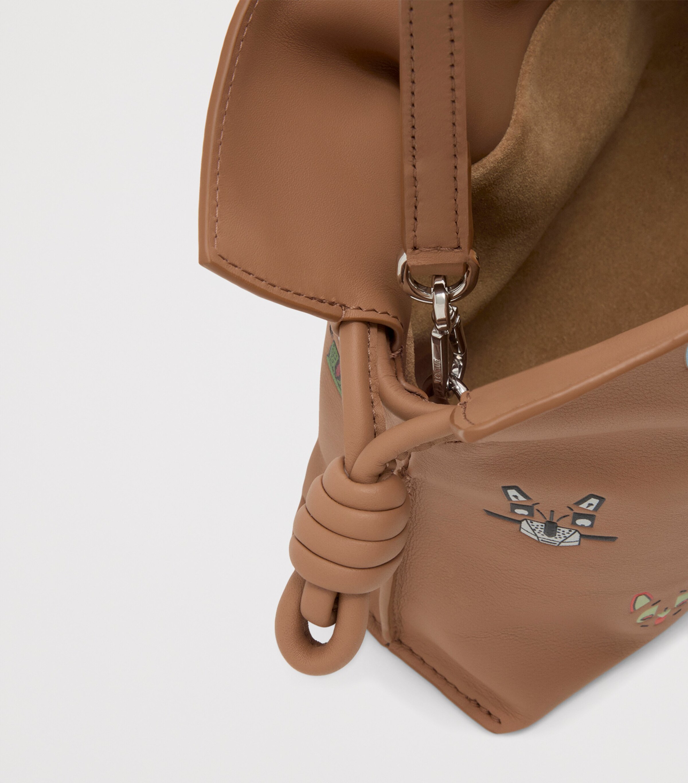 x Louis Wain Mini Leather Flamenco Purse MOCHA Image 8