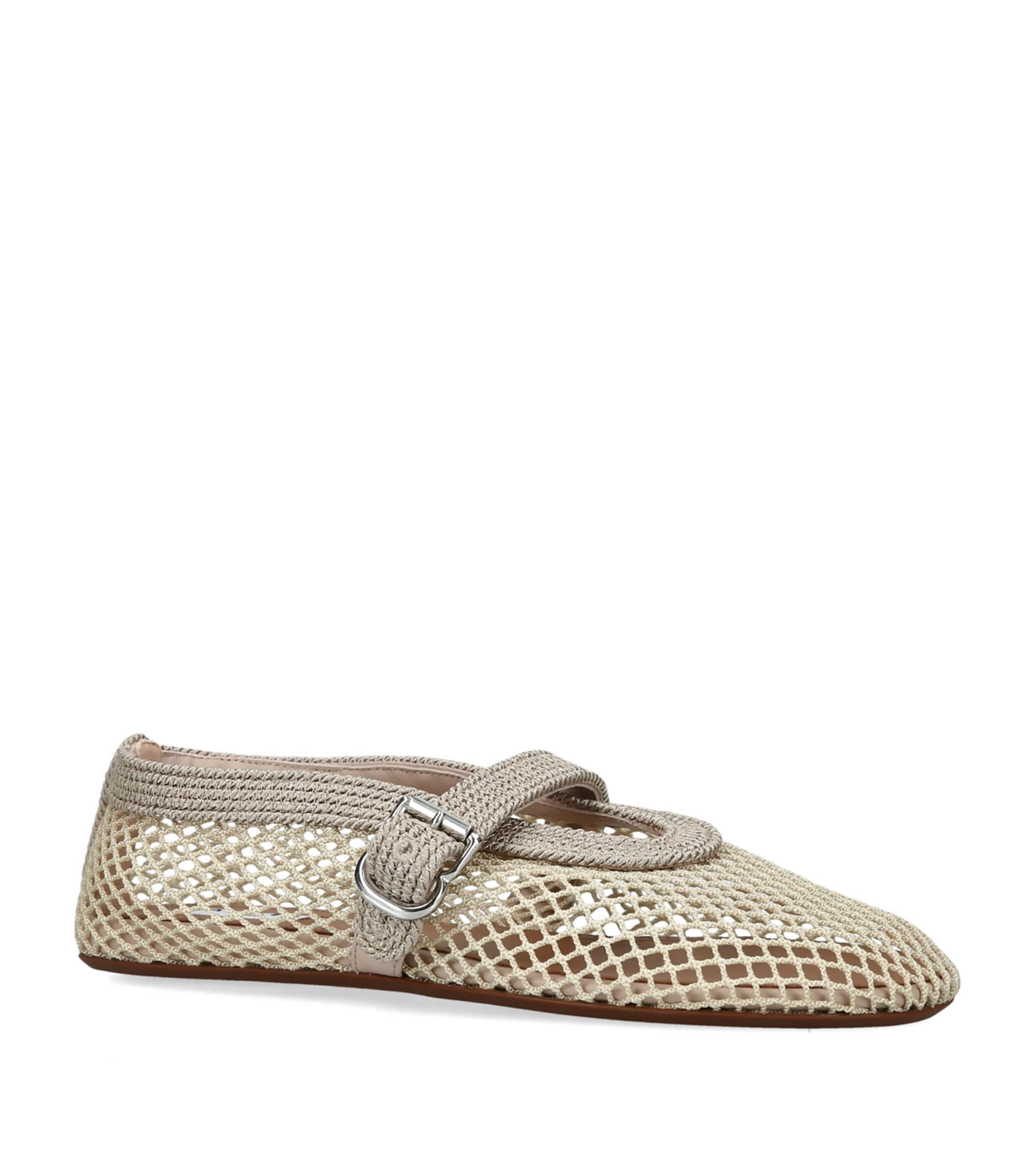 Alaïa Mesh Ballet Flats Beige Comb Image 3
