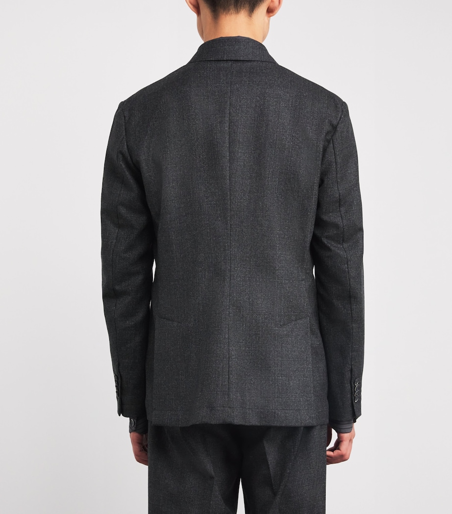 Wool Double-Breasted Blazer ANTRACITE 560 Image 4