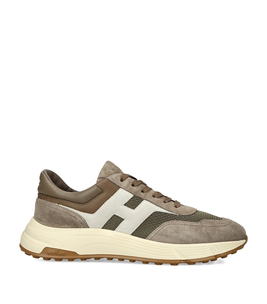 Hogan Suede Hyperlight Sneakers Taupe Comb Image 1