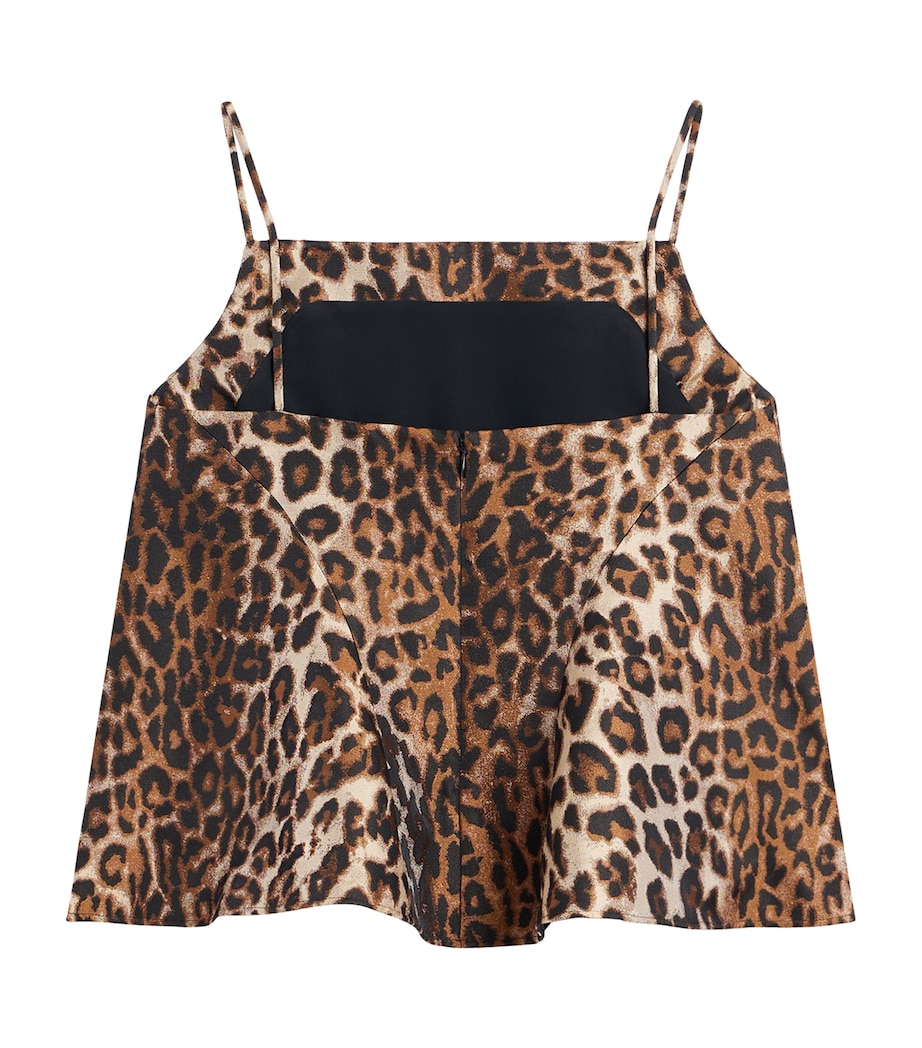 Givenchy Womens Cady Leopard Square-Neck Cami Top Image 5