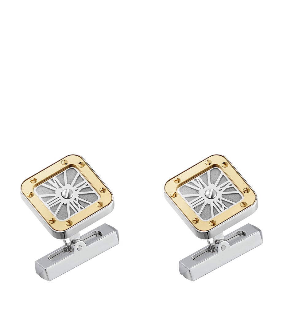 Sterling Silver and Yellow Gold Santos de Cartier Cufflinks MULTI Image 1