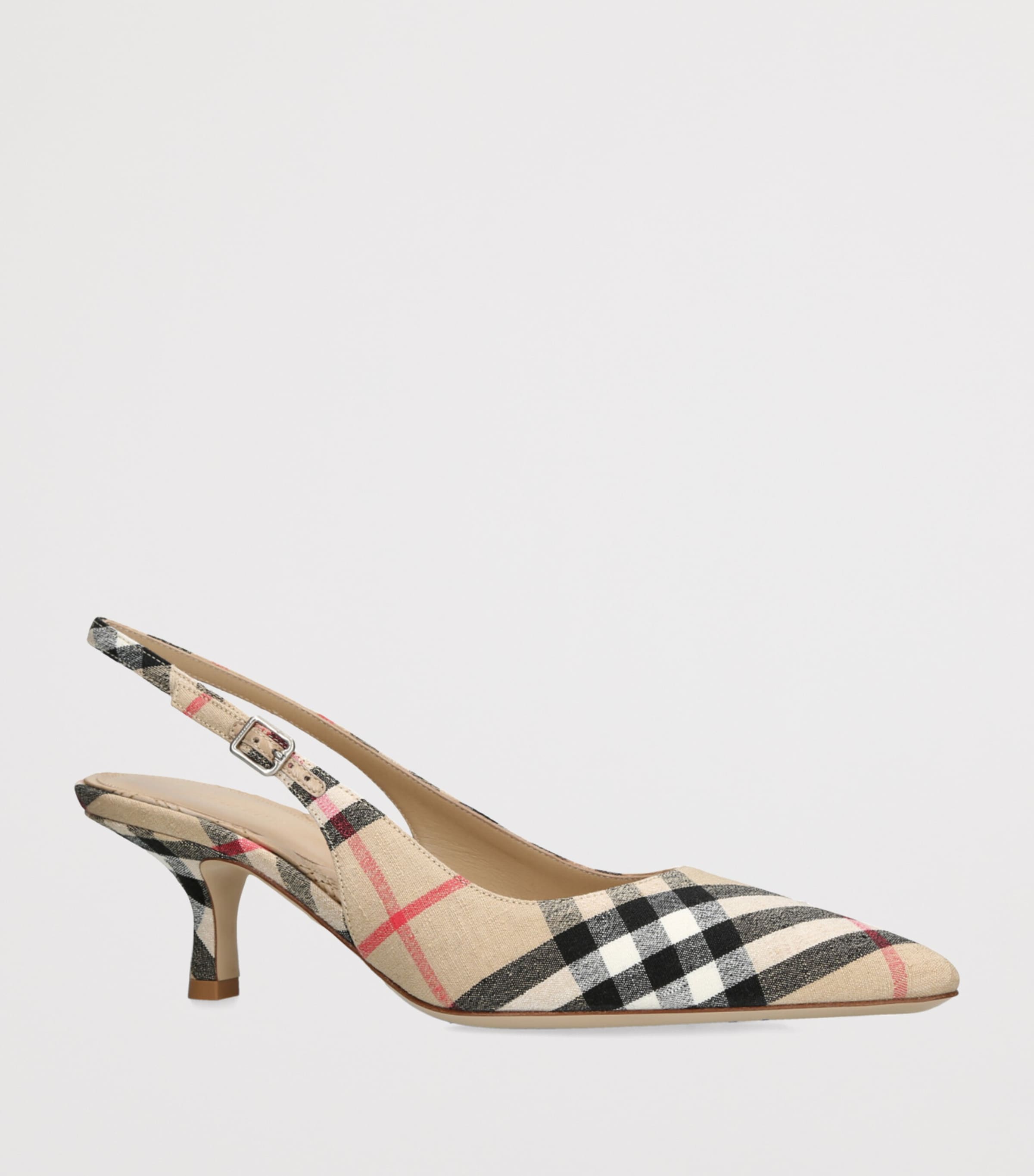 LF Dame Slingback Heels 55 BEIGE COMB Image 3