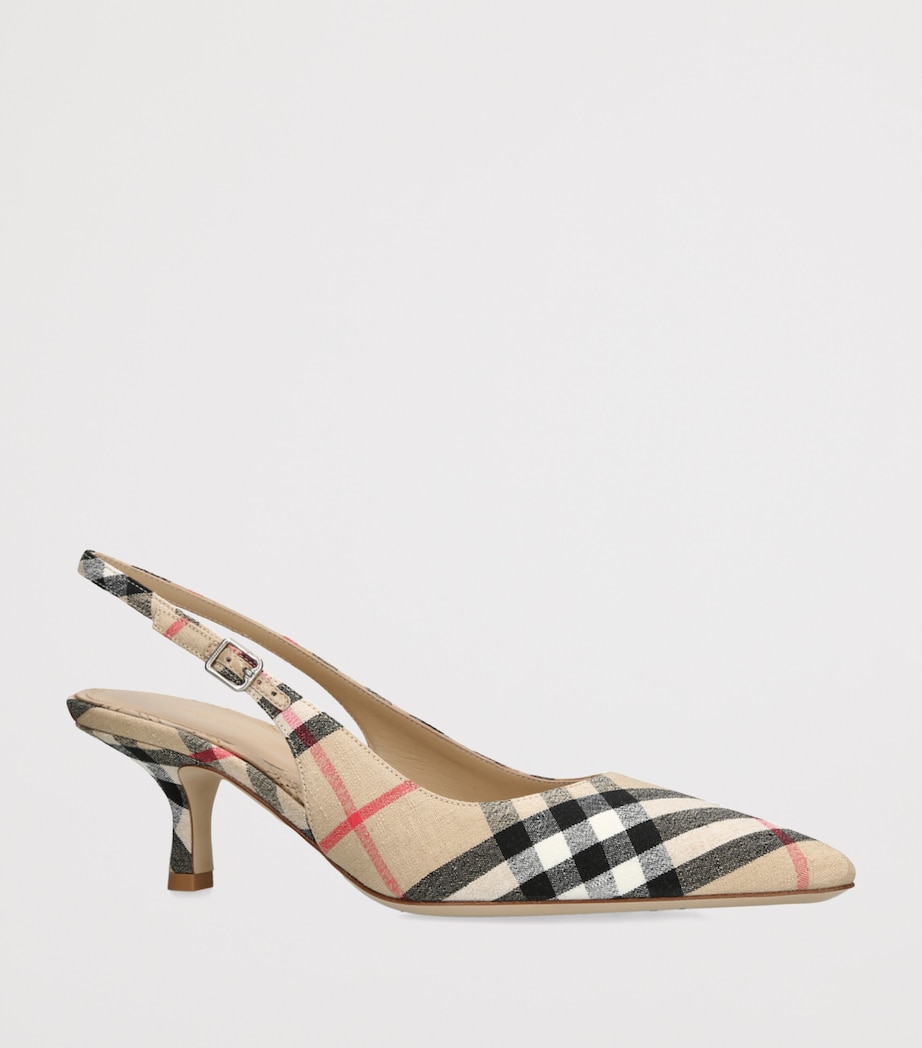 LF Dame Slingback Heels 55 BEIGE COMB Image 3
