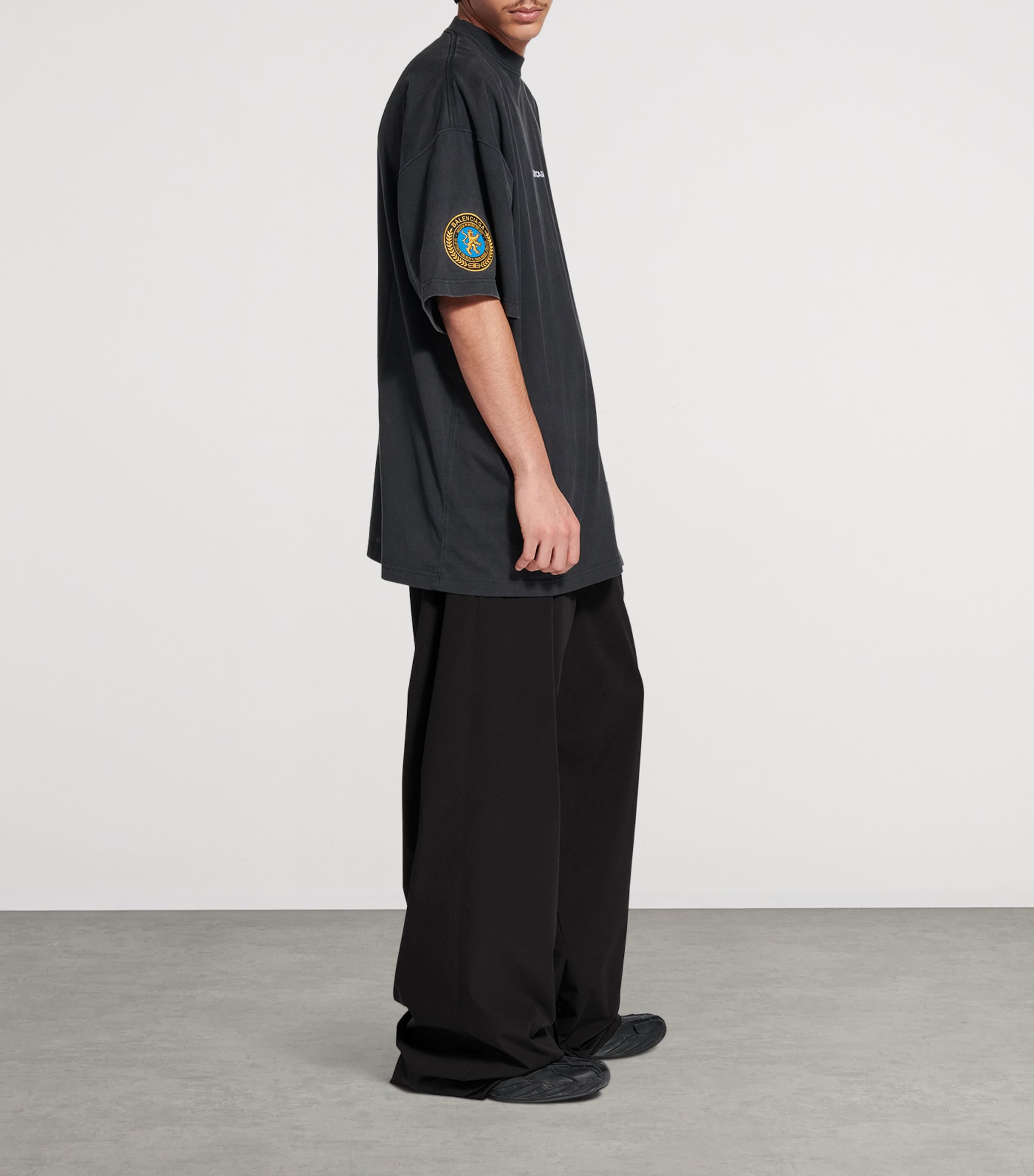 Oversized Cotton Uniform Logo T-Shirt 1041 Image 6