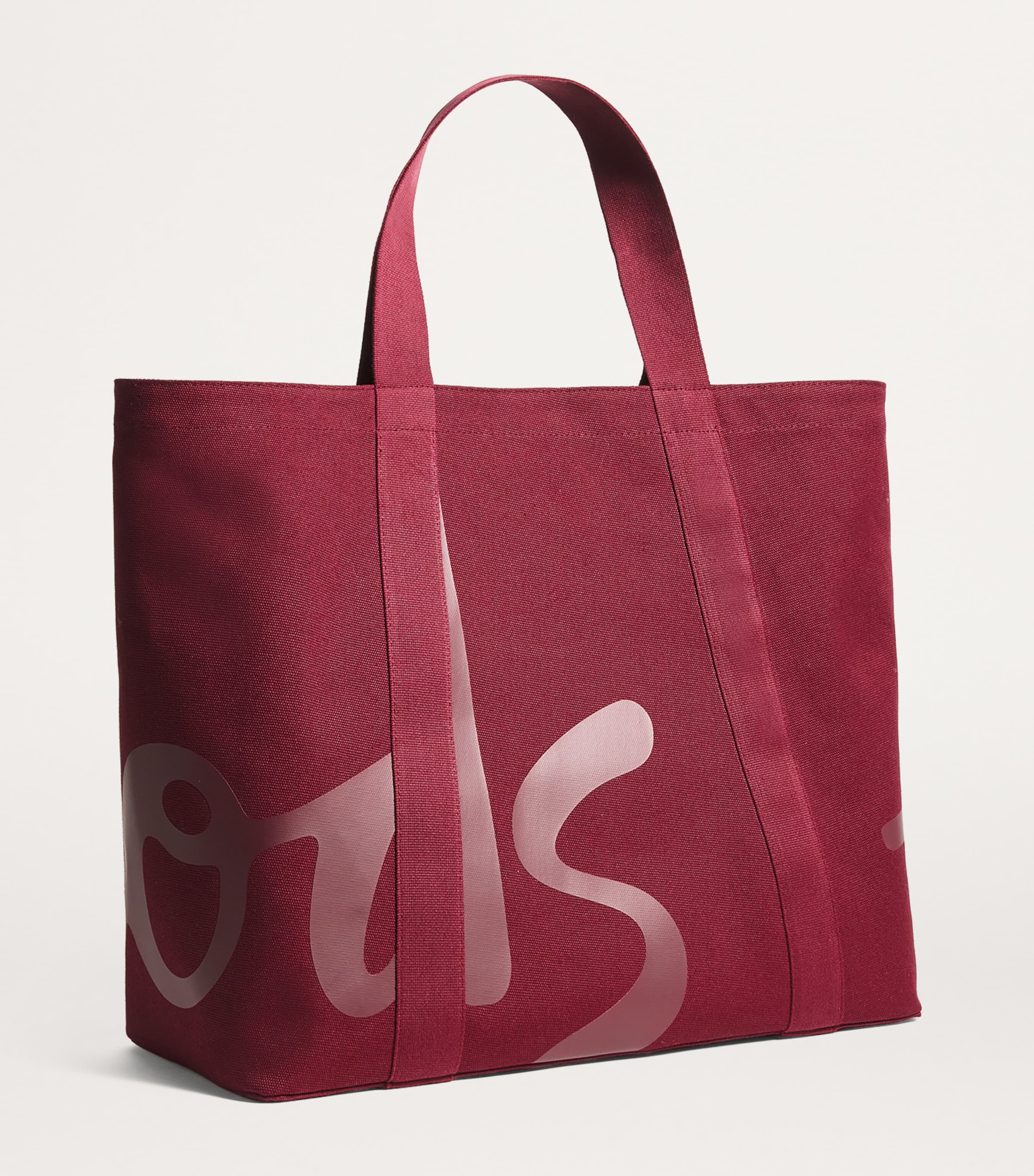 Harrods Large Cotton Logo Tote Bag Berry Image 3