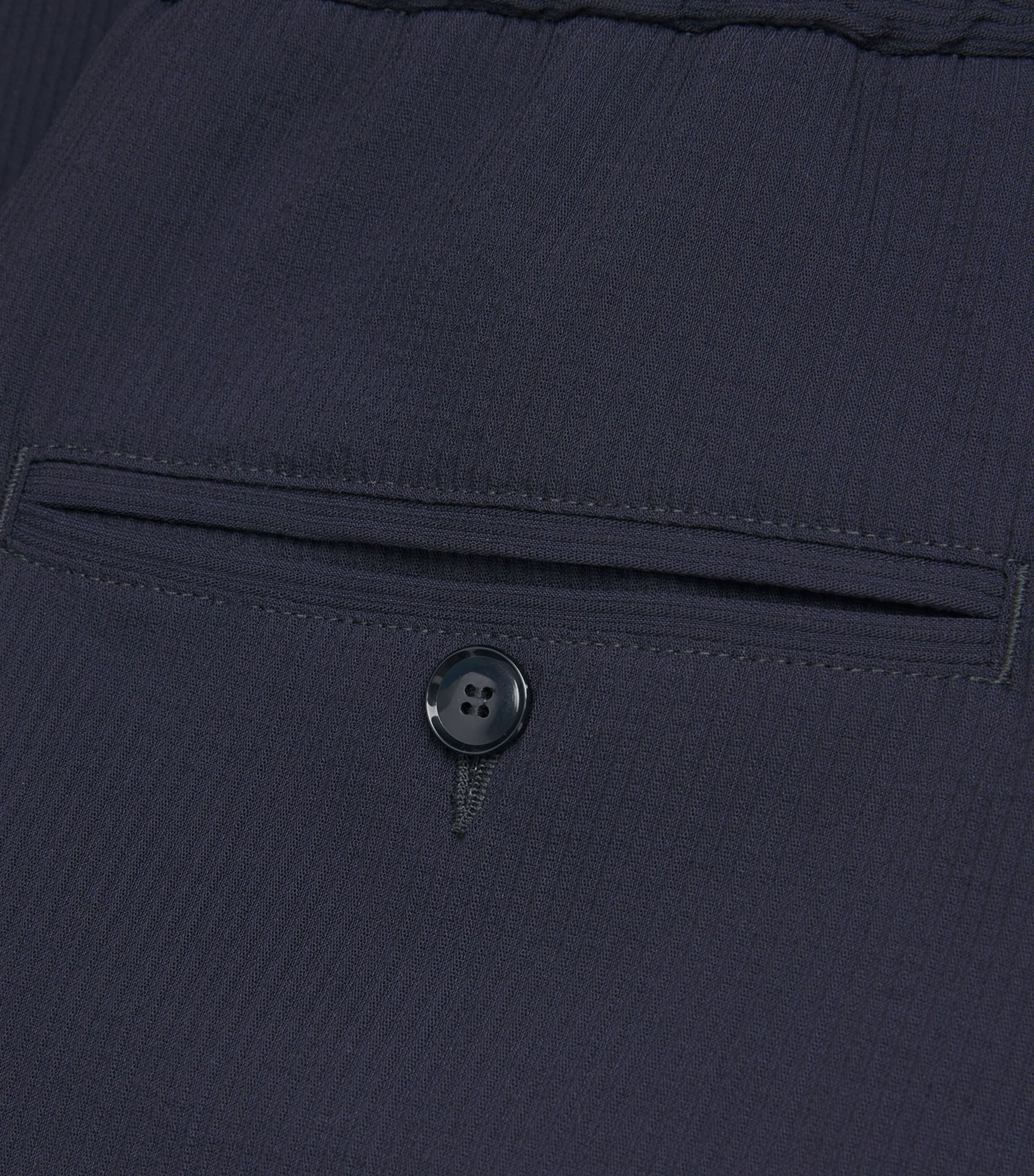 Virgin Wool-Blend Textured Trousers 170 NAVY Image 5