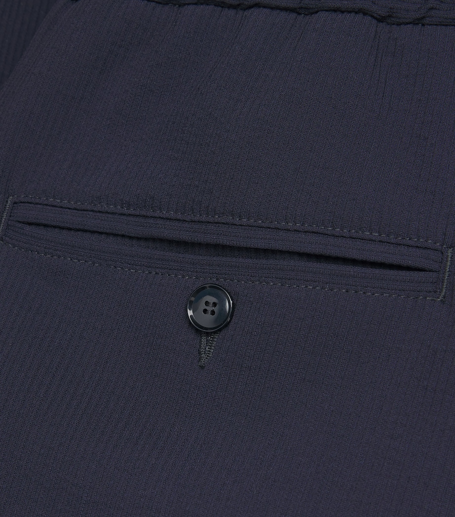 Virgin Wool-Blend Textured Trousers 170 NAVY Image 5