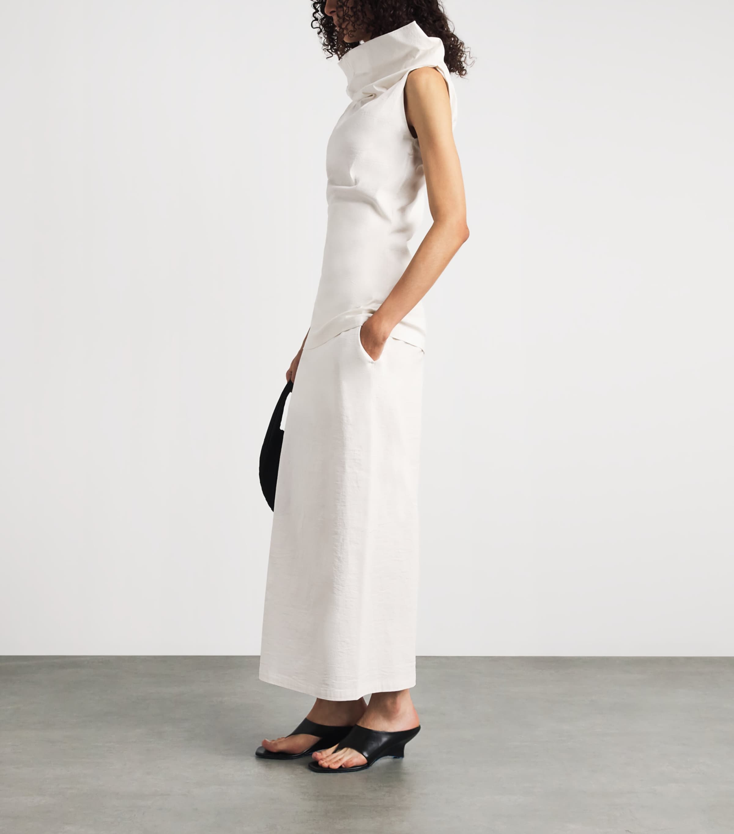 Issey Miyake Neutral Allow High-Rise Maxi Skirt | Harrods US