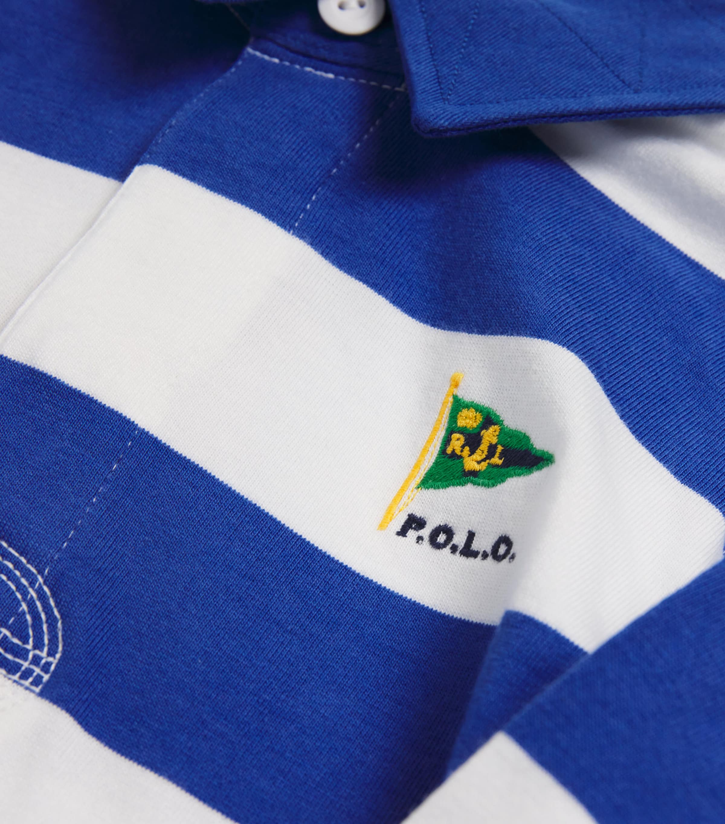 Cotton Rugby Polo Shirt (6-14 Years) WHITE MU Image 3