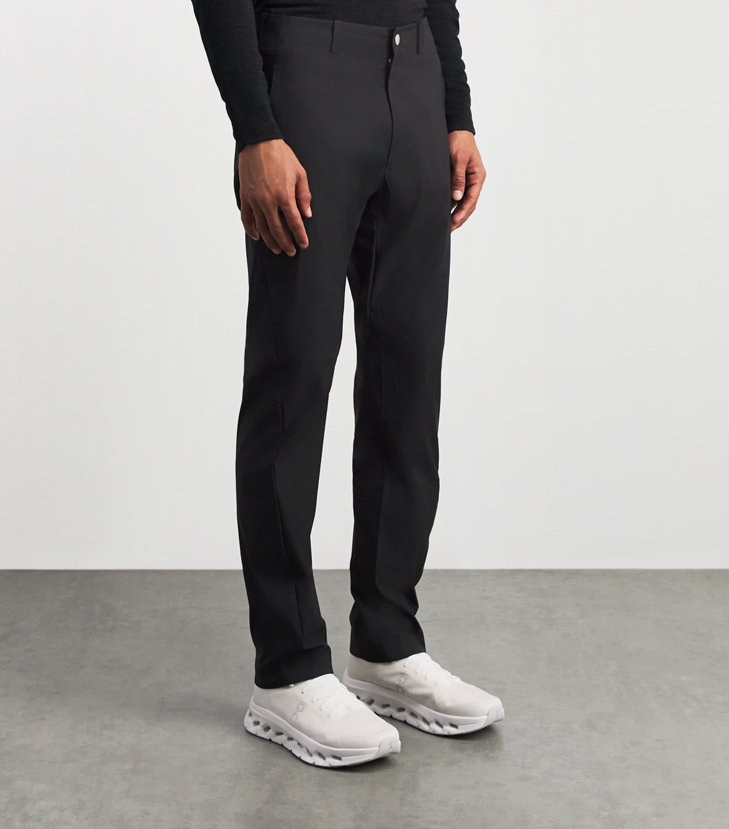 Alba Mens Cotton-Blend Techno Trousers Black Image 4