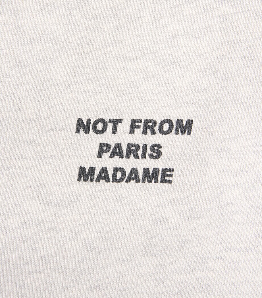 Drôle de Monsieur Mens Cotton Fleece Slogan Sweatpants Grey Image 6