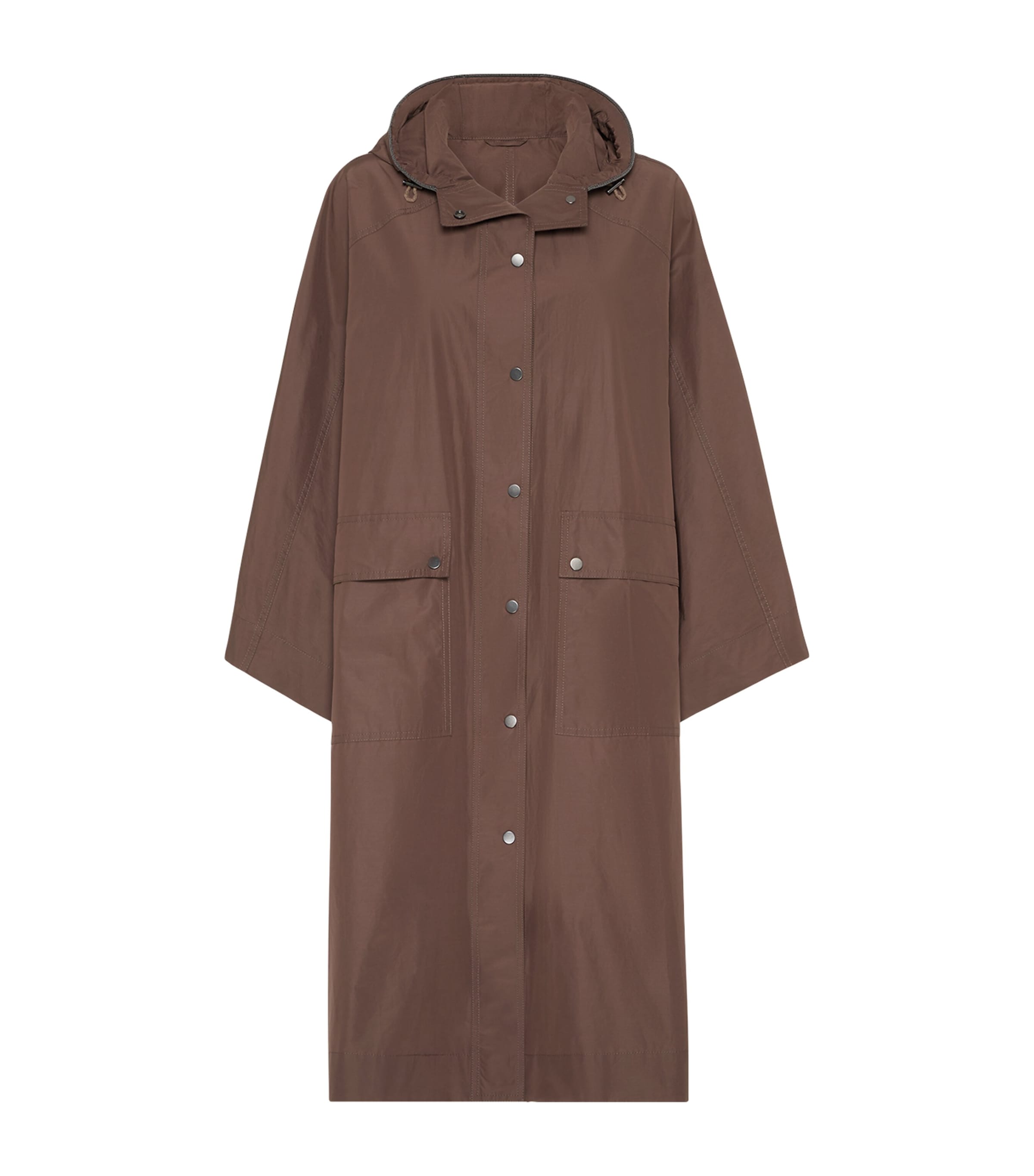 Brunello Cucinelli Water-resistant Taffeta Parka In Black