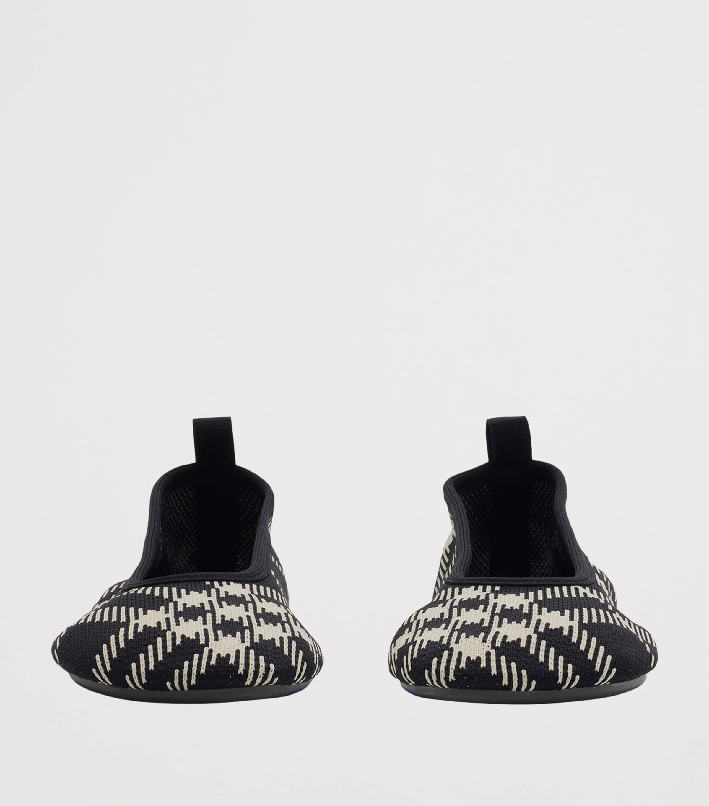 Knit Check Baby Ballet Flats BLACK/CALICO IP CHK Image 4