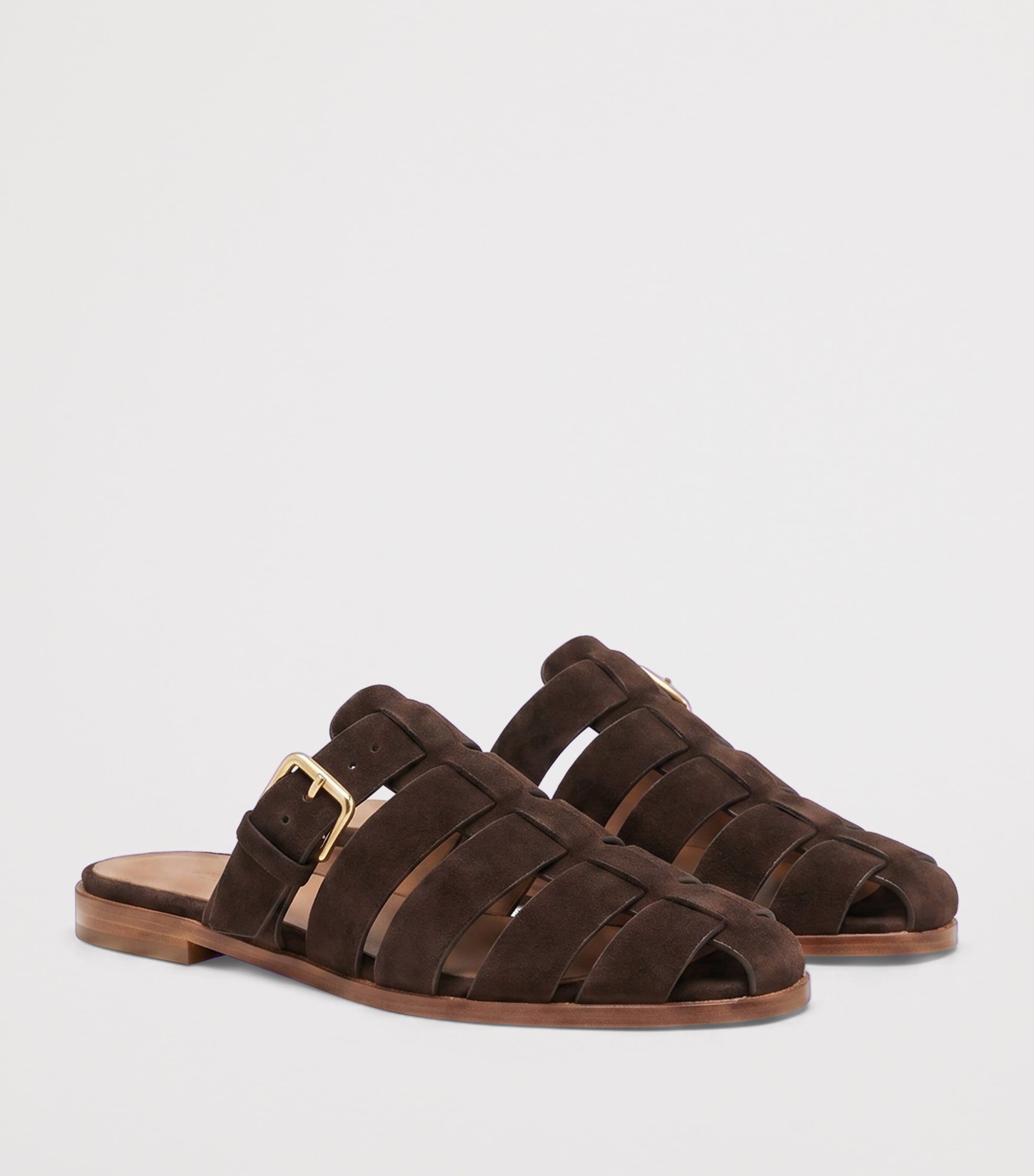 Malone Souliers Suede Theresa Mules Tobacco Image 3