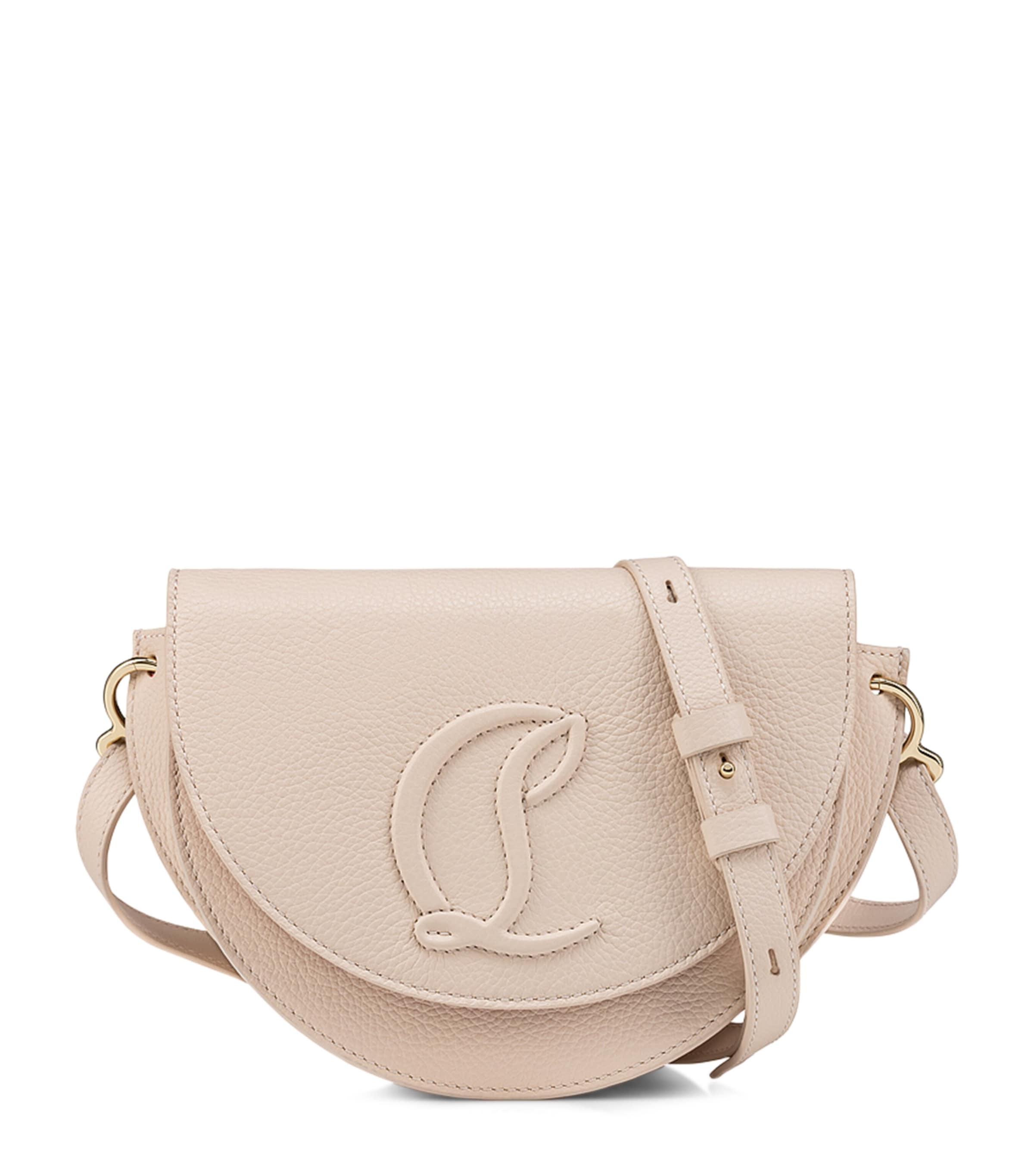 Shop Christian Louboutin By My Side Leather Cross-body Bag In Beige