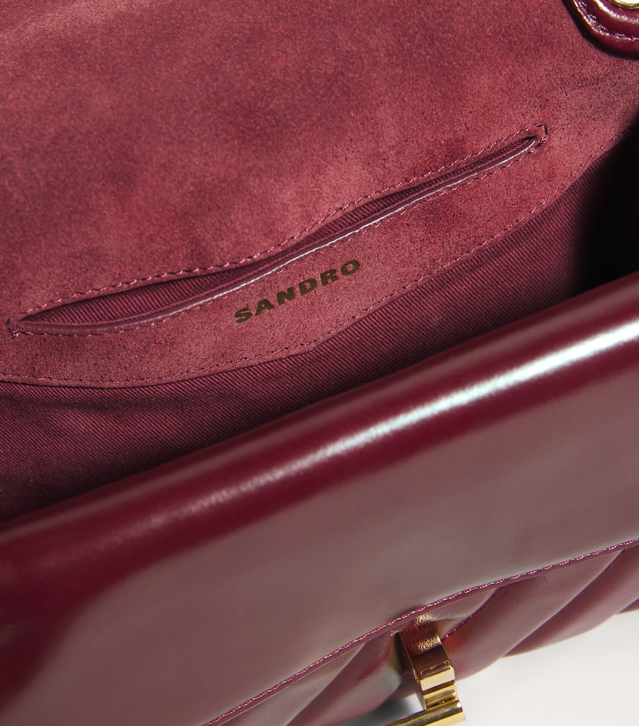 Quilted Leather Yza Shoulder Bag BORDEAUX Image 4