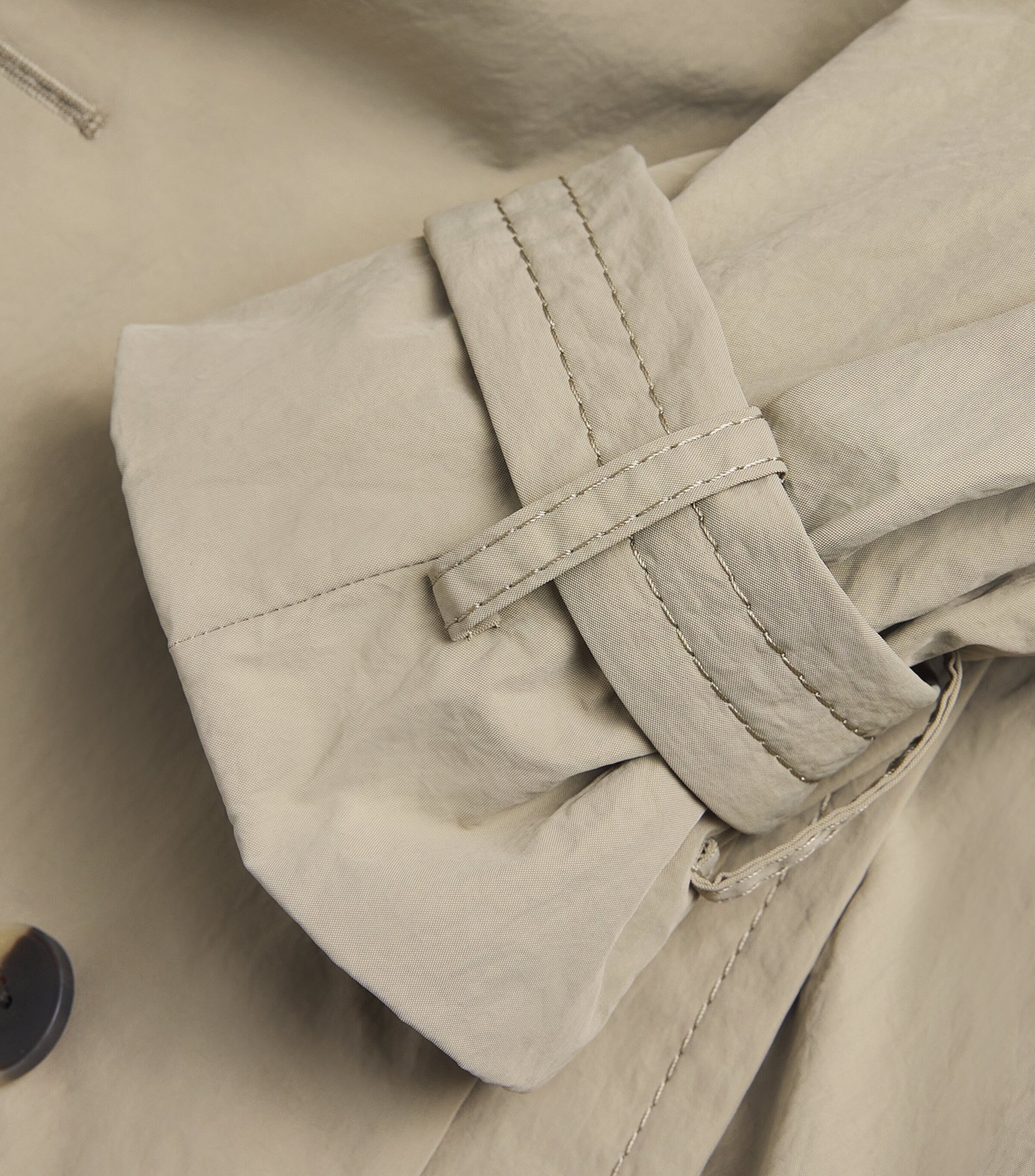 Nylon Hybrid Pea Coat SAGE Image 5