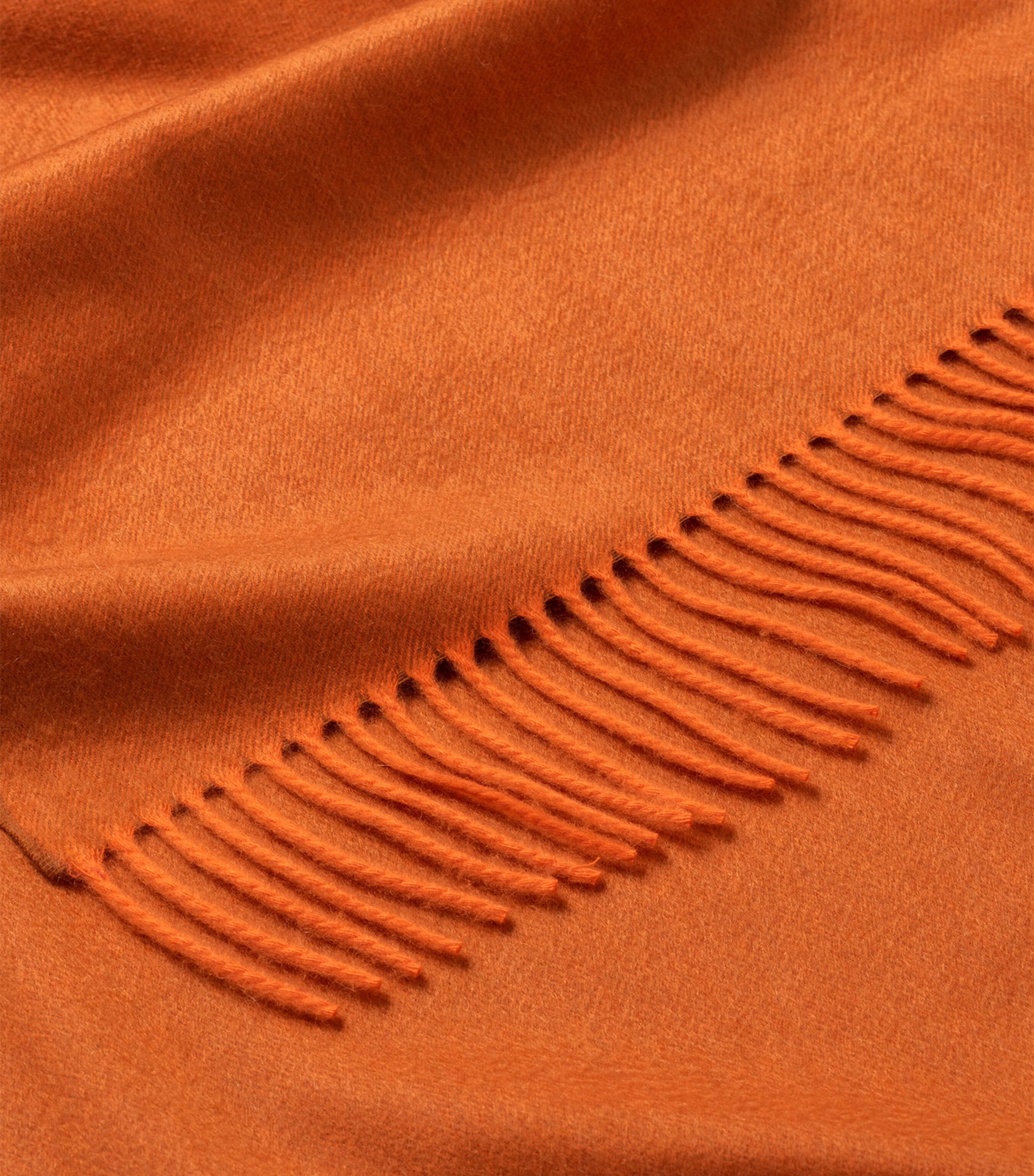 Begg x Co Cashmere Arran Plain Throw (147cm x 183cm) Copper Image 3