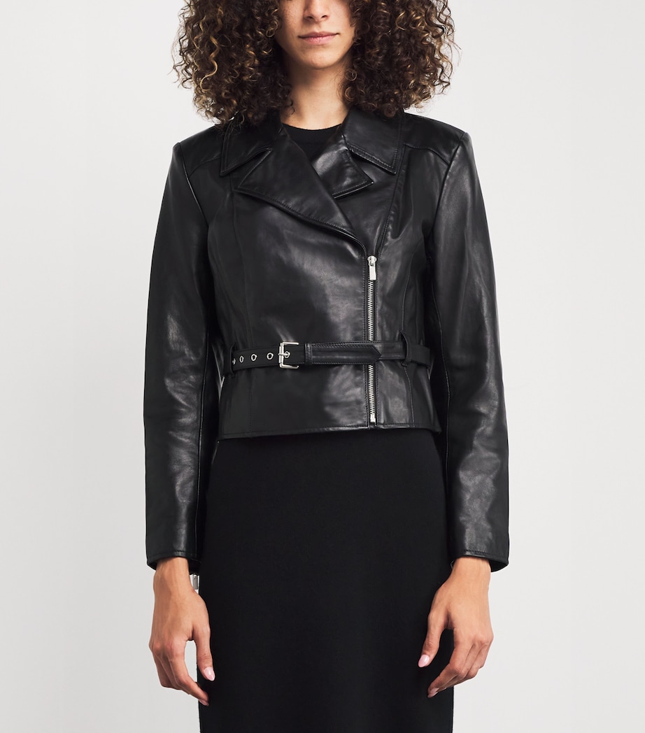 Foxe Lamb Leather Jacket BLACK Image 3