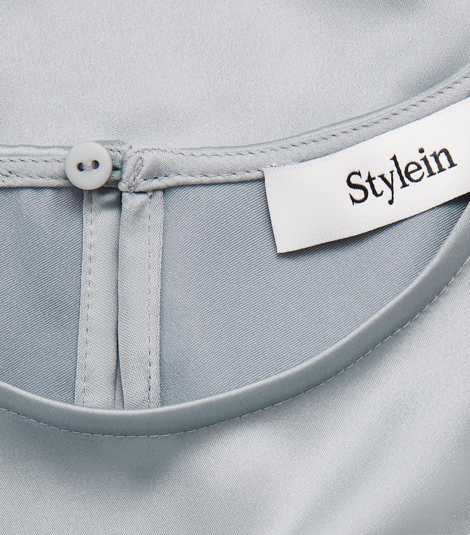 Stylein Womens Satin Martano Blouse Ice Blue Image 6