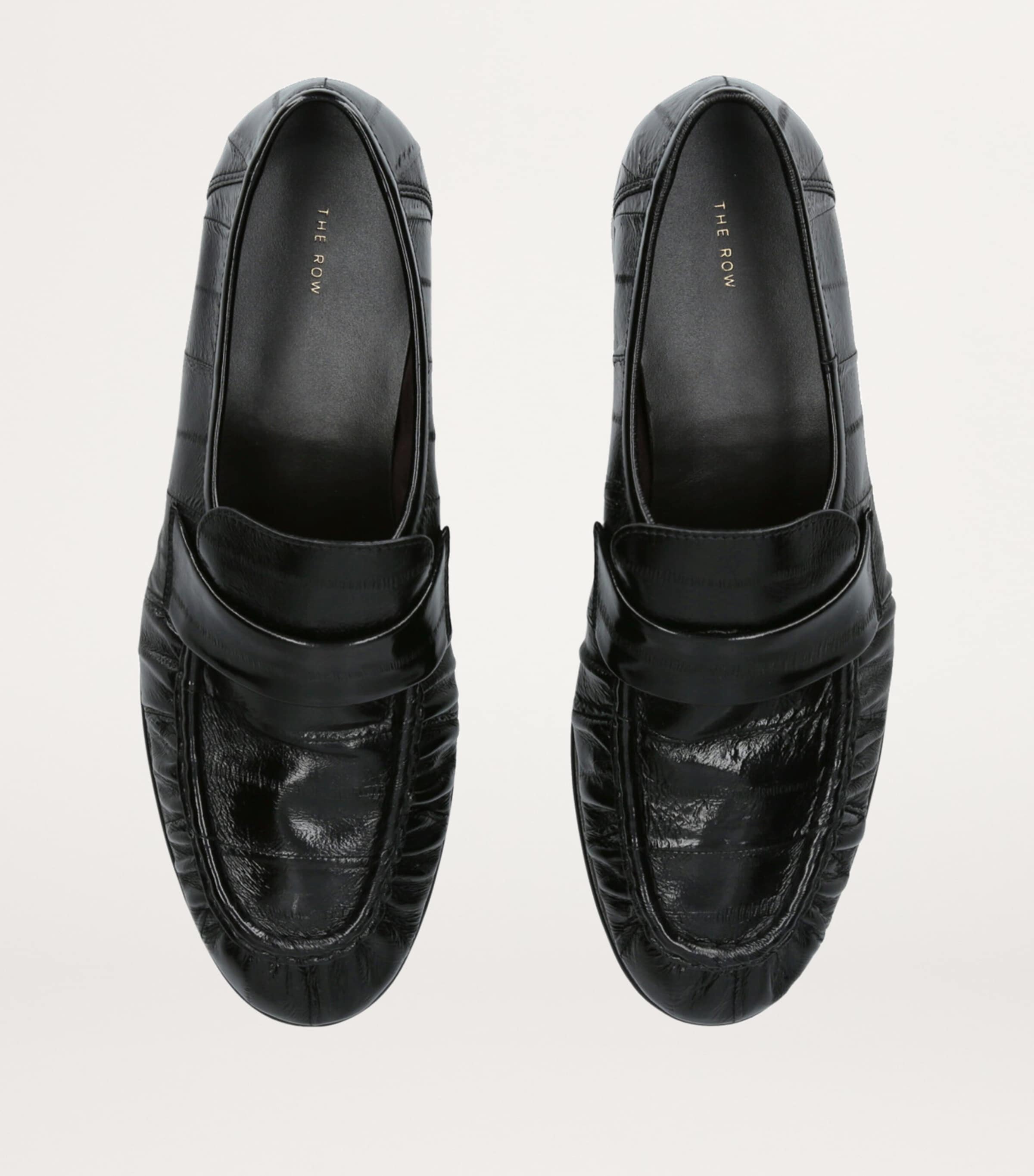 ローファー・オックスフォード THE ROW EEL SOFT LOAFERS Soft Loafer Black in Eel – The Row