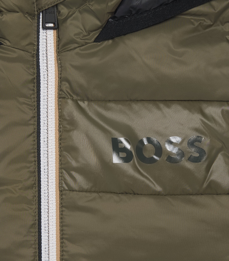 BOSS Kidswear Reversible Quilted Logo Gilet (4-16 Years) Olive Night Image 2