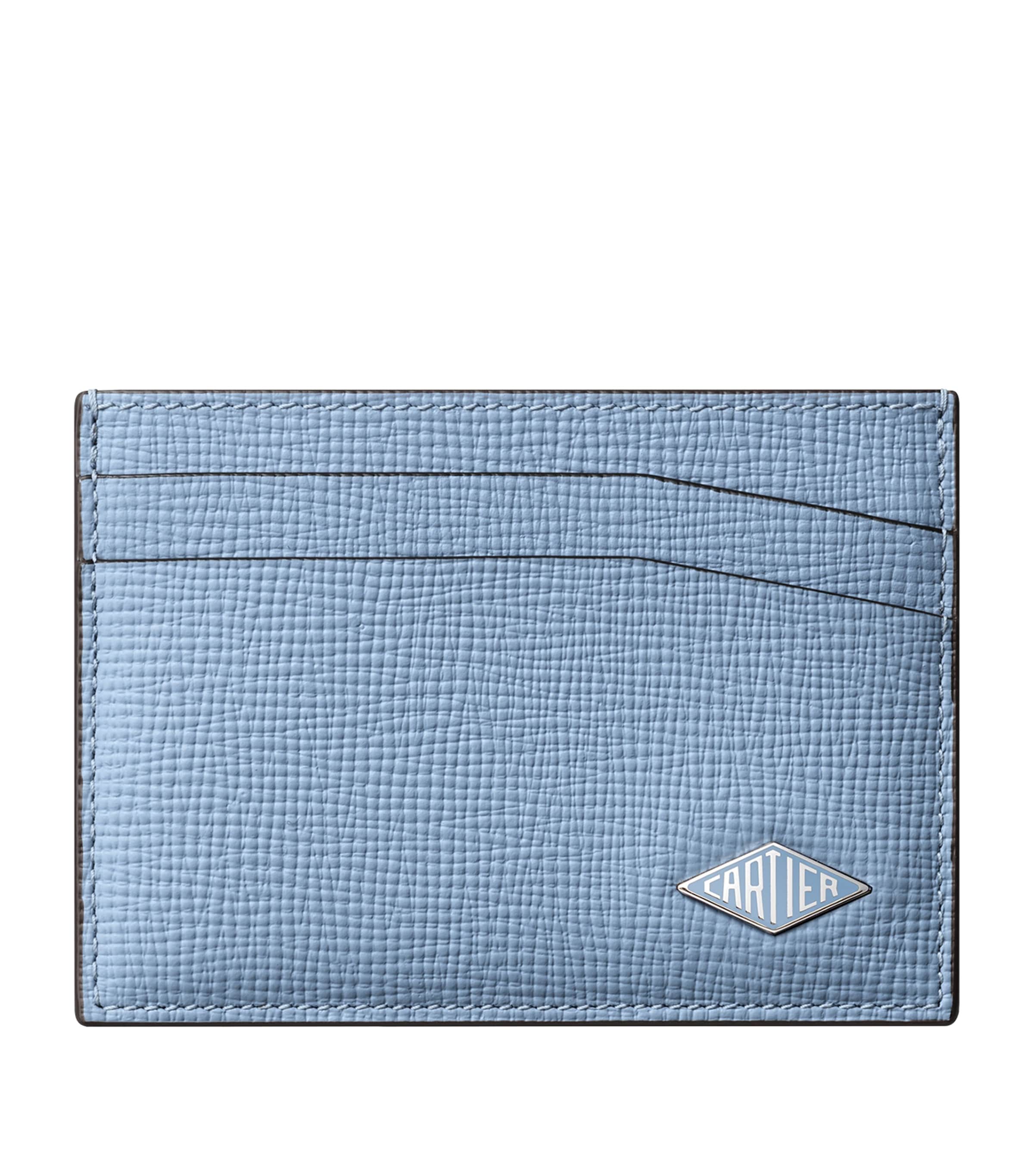 Leather Losange Card Holder BLUE Image 1