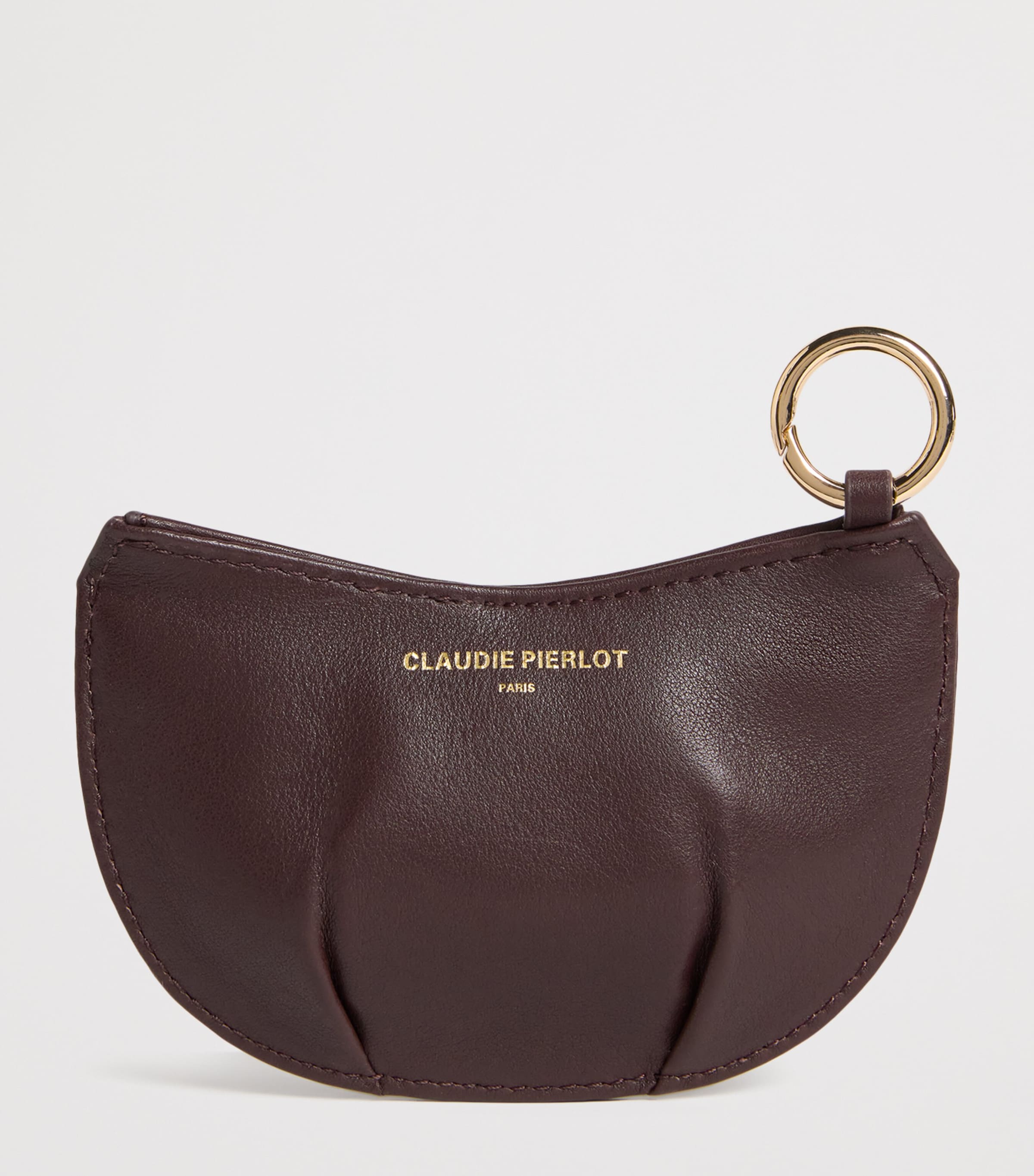 Leather Coin Purse BURGUNDY Image 2