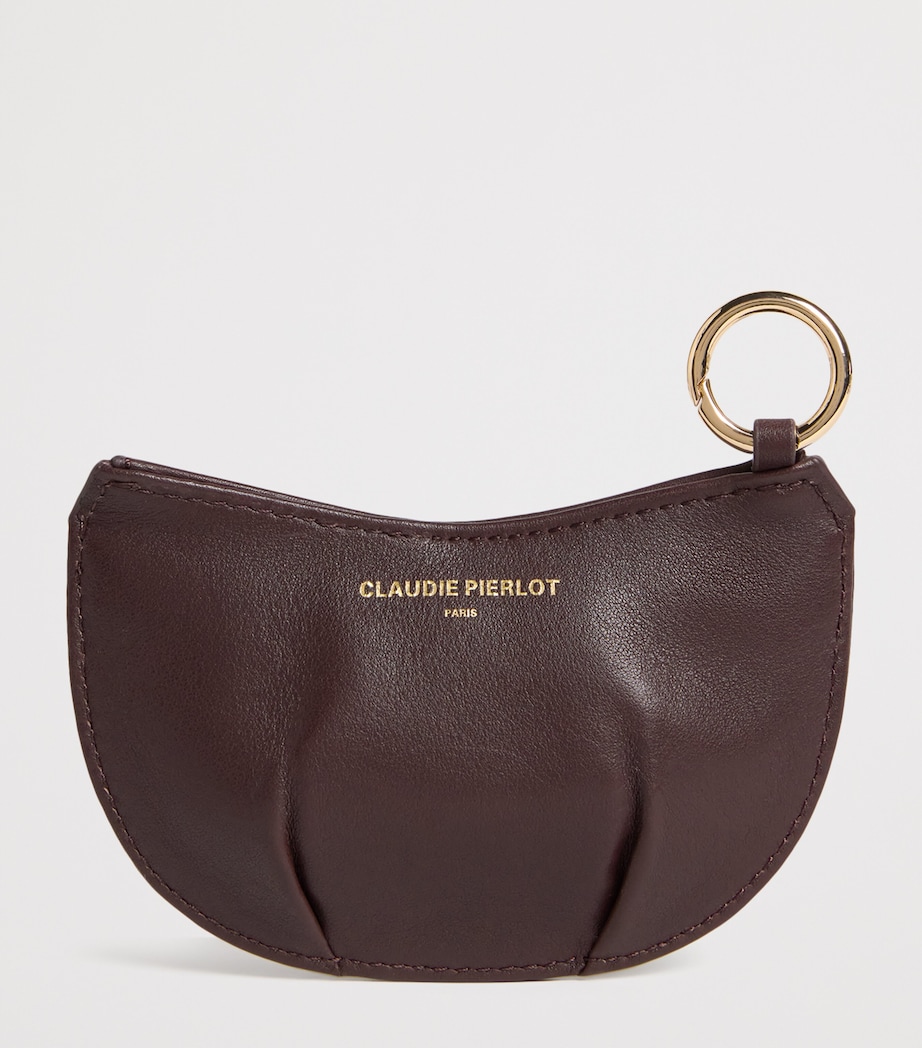 Leather Coin Purse BURGUNDY Image 2