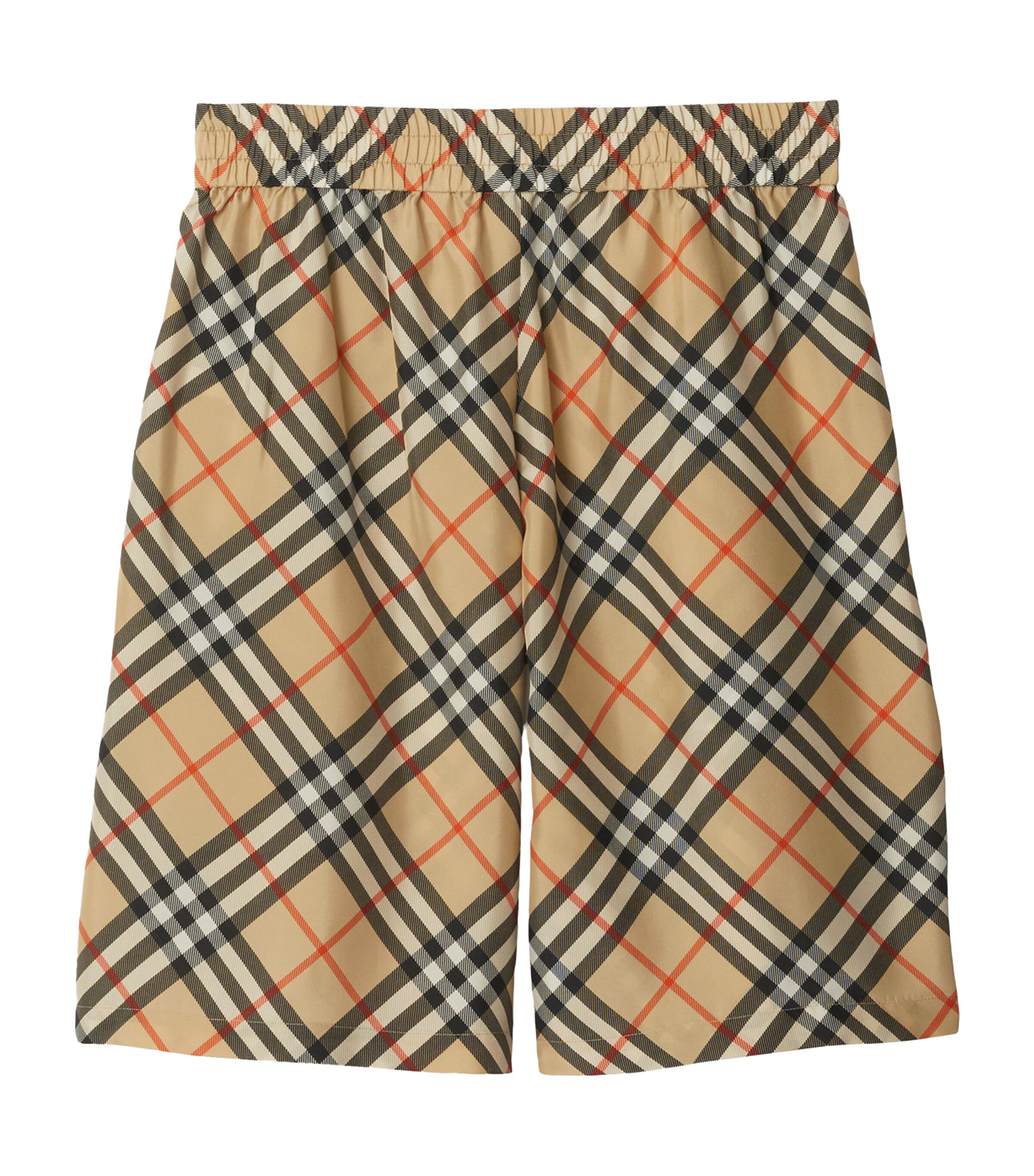 Silk Check Shorts SAND IP CHECK Image 5