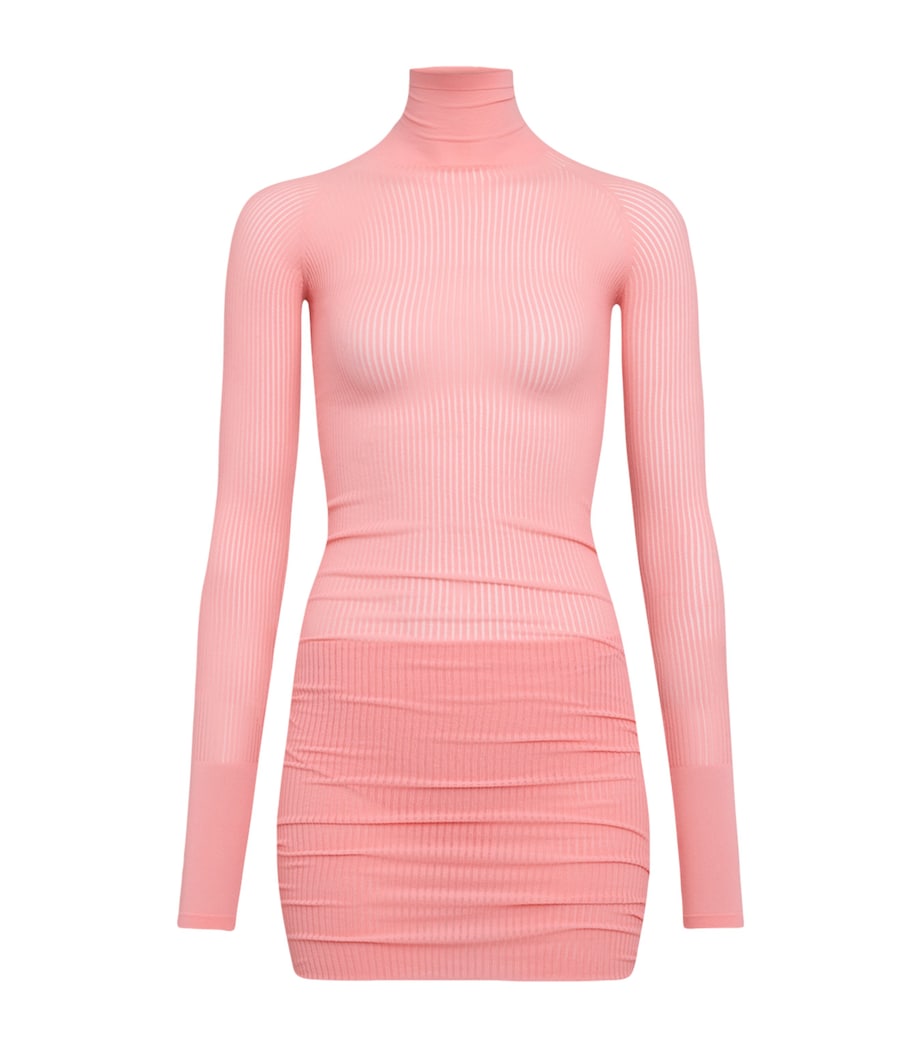 Alaïa Womens Gathered Mini Dress Fard Image 1