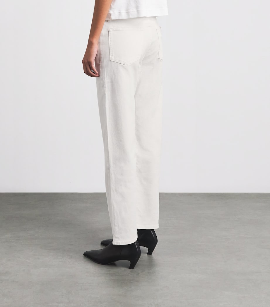 Rag & Bone Womens Harlow Mid-Rise Straight Jeans White Image 5