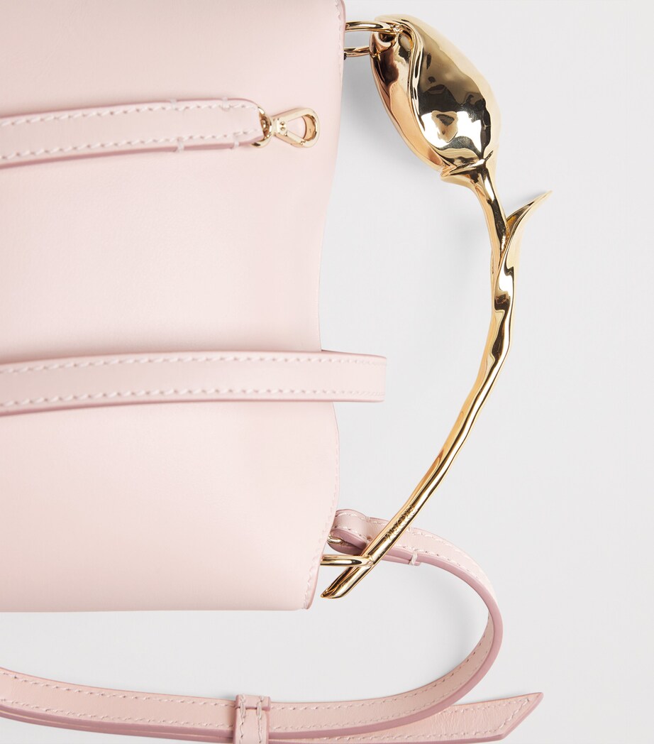Erdem Mini Leather Bloom Top-Handle Bag Blush Image 5
