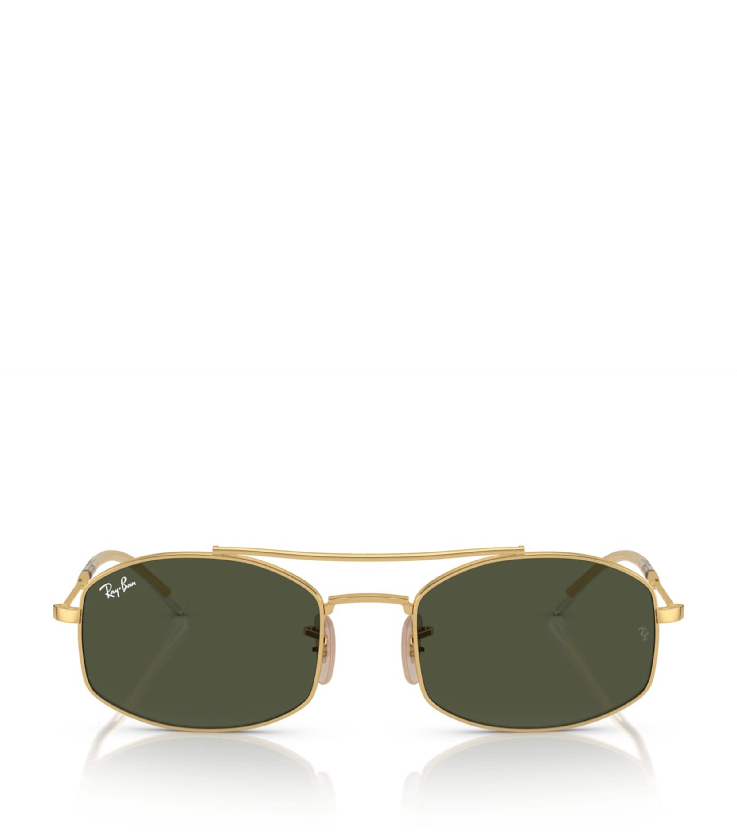 Ray Ban Square-frame Tinted-lenses Sunglasses In Gold