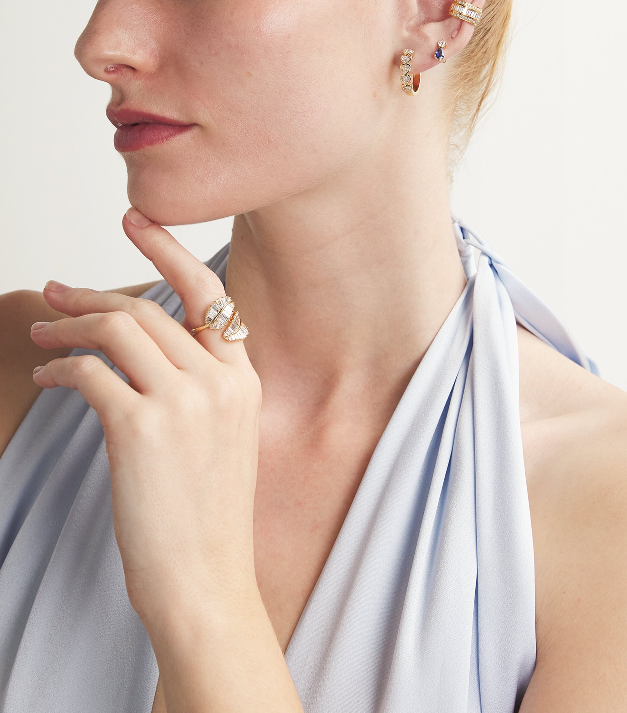 Anita Ko Yellow Gold and Diamond Stacked Ear Cuff Yellow Gold Image 4