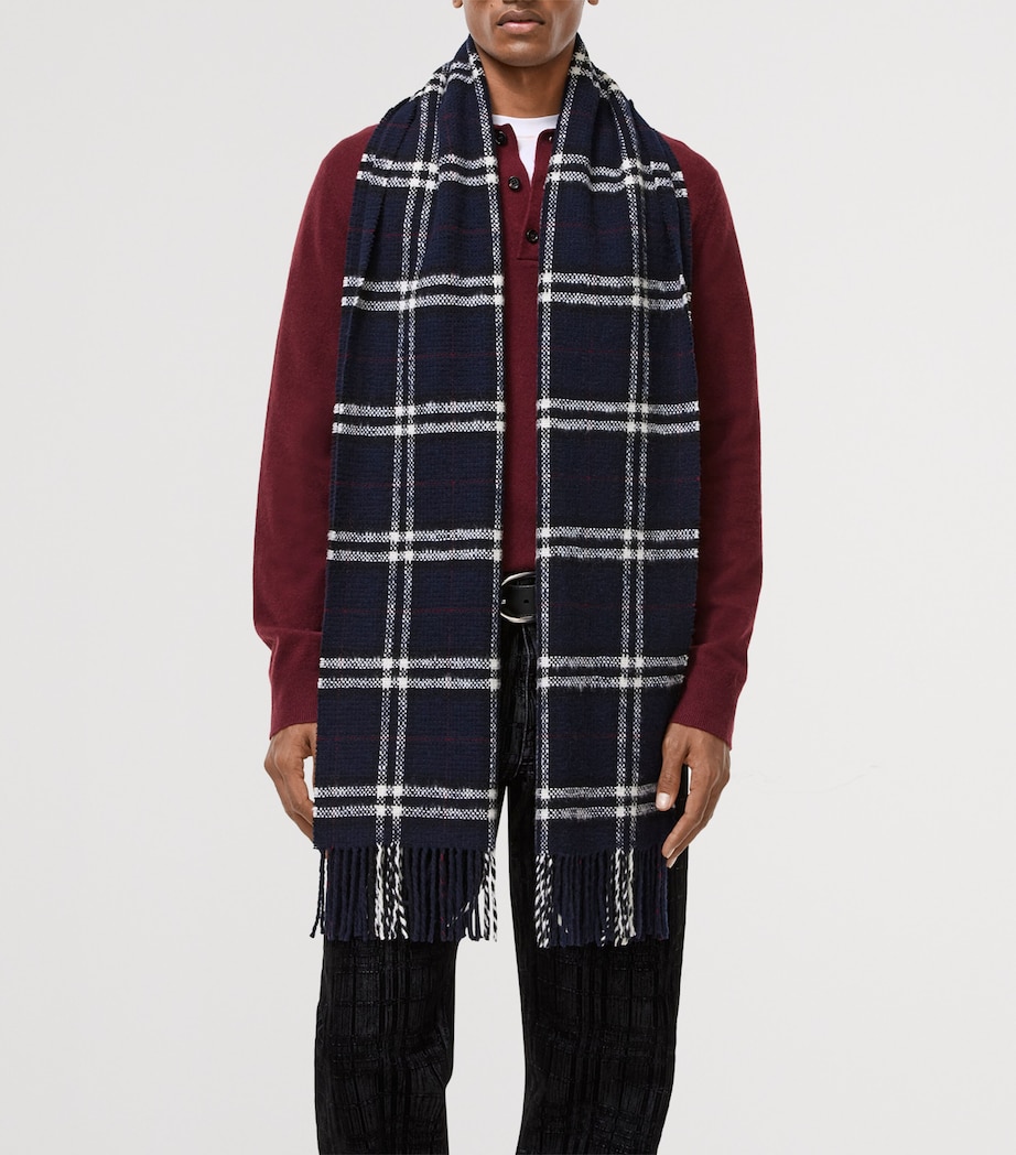 Burberry Wool-Cashmere Check Scarf Ink Image 3