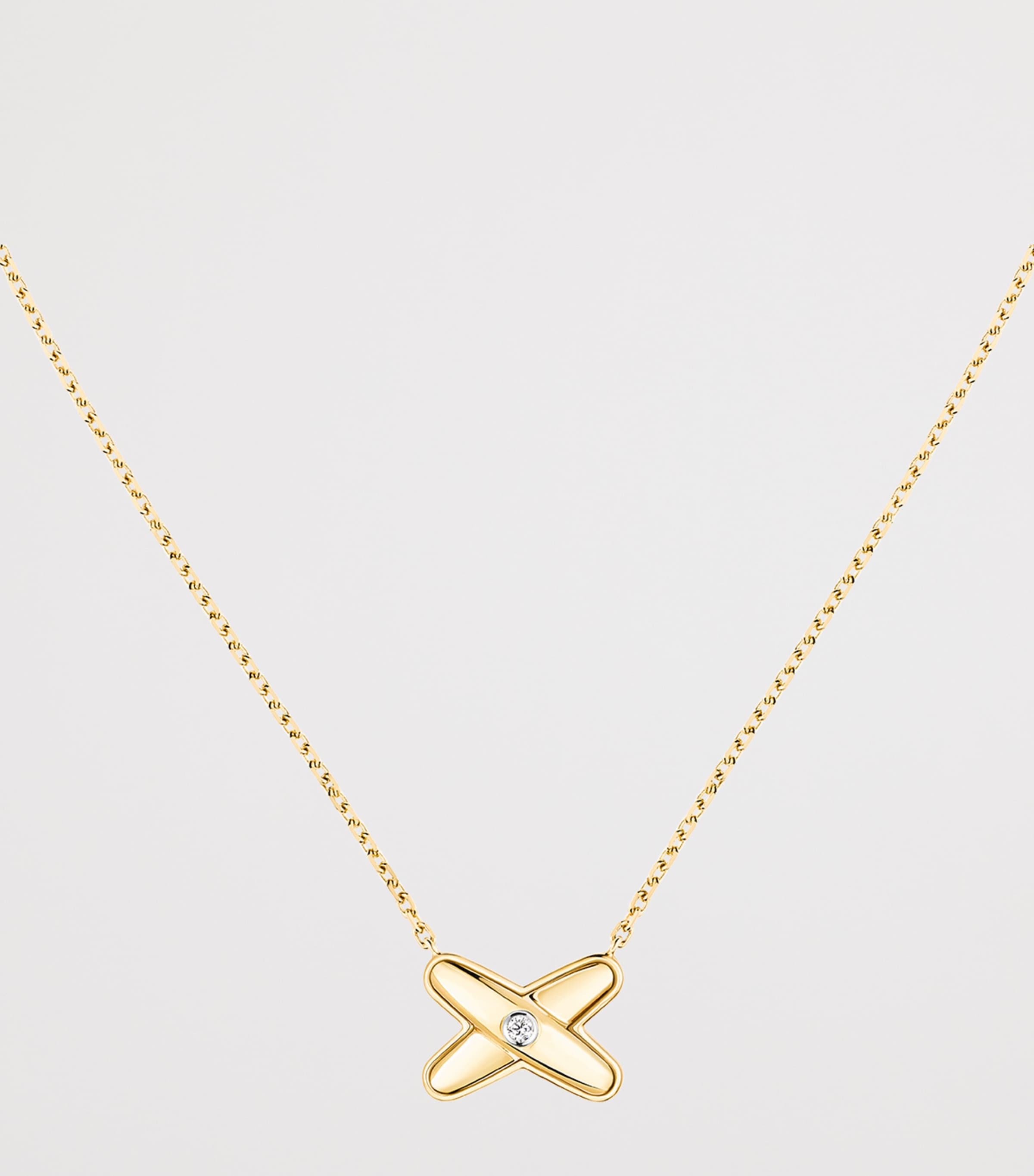 Yellow Gold and Diamond Jeux de Liens Pendant Necklace YELLOW GOLD Image 2