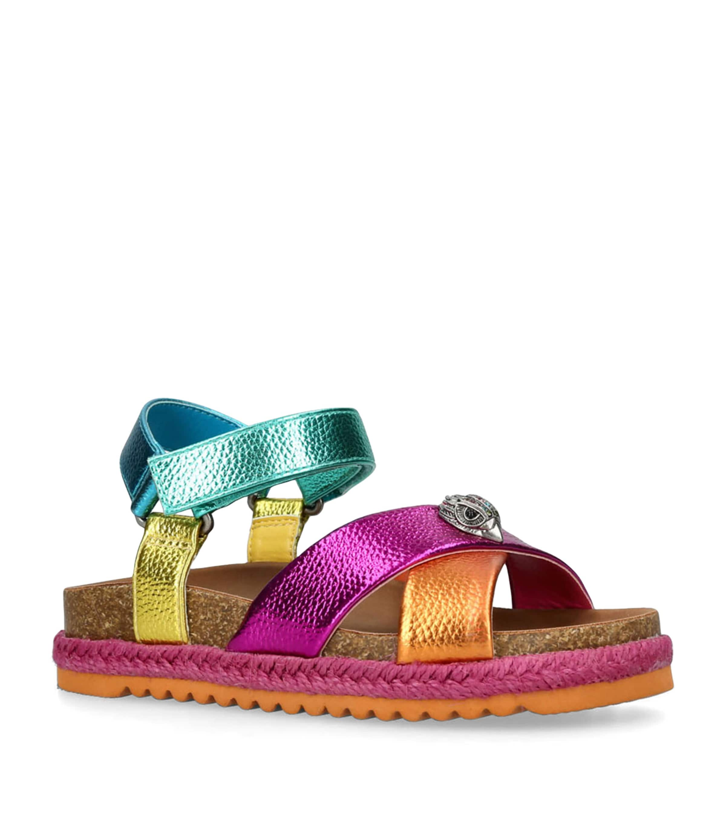 Shop Kurt Geiger Leather Mini Kensington Espadrille Sandals